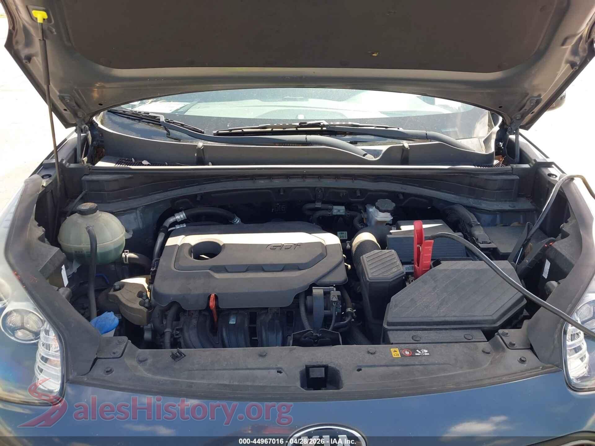 2019 KIA SPORTAGE VIN KNDPM3AC9K7581778, interior dashboard