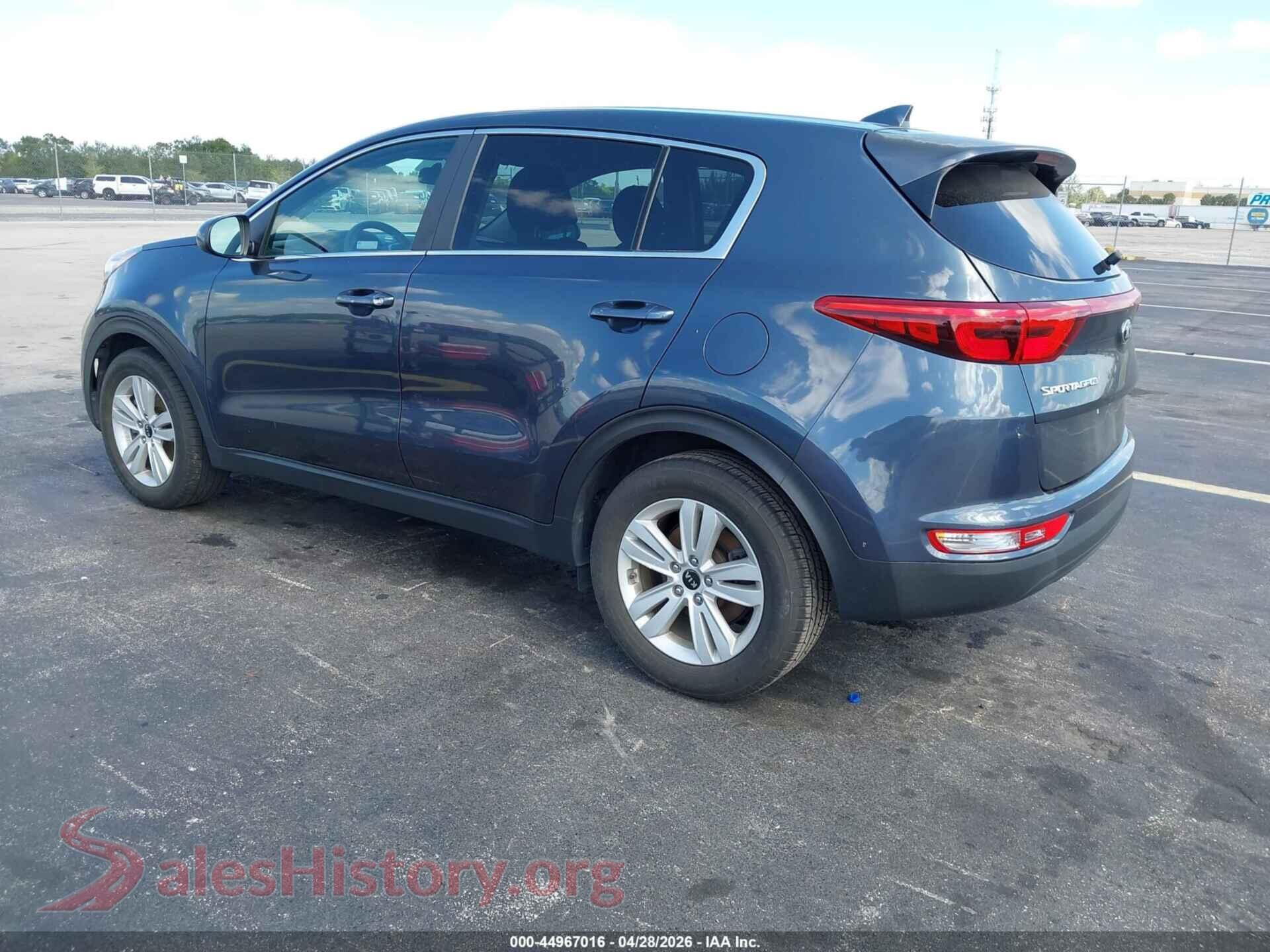 2019 KIA SPORTAGE VIN KNDPM3AC9K7581778, driver side view