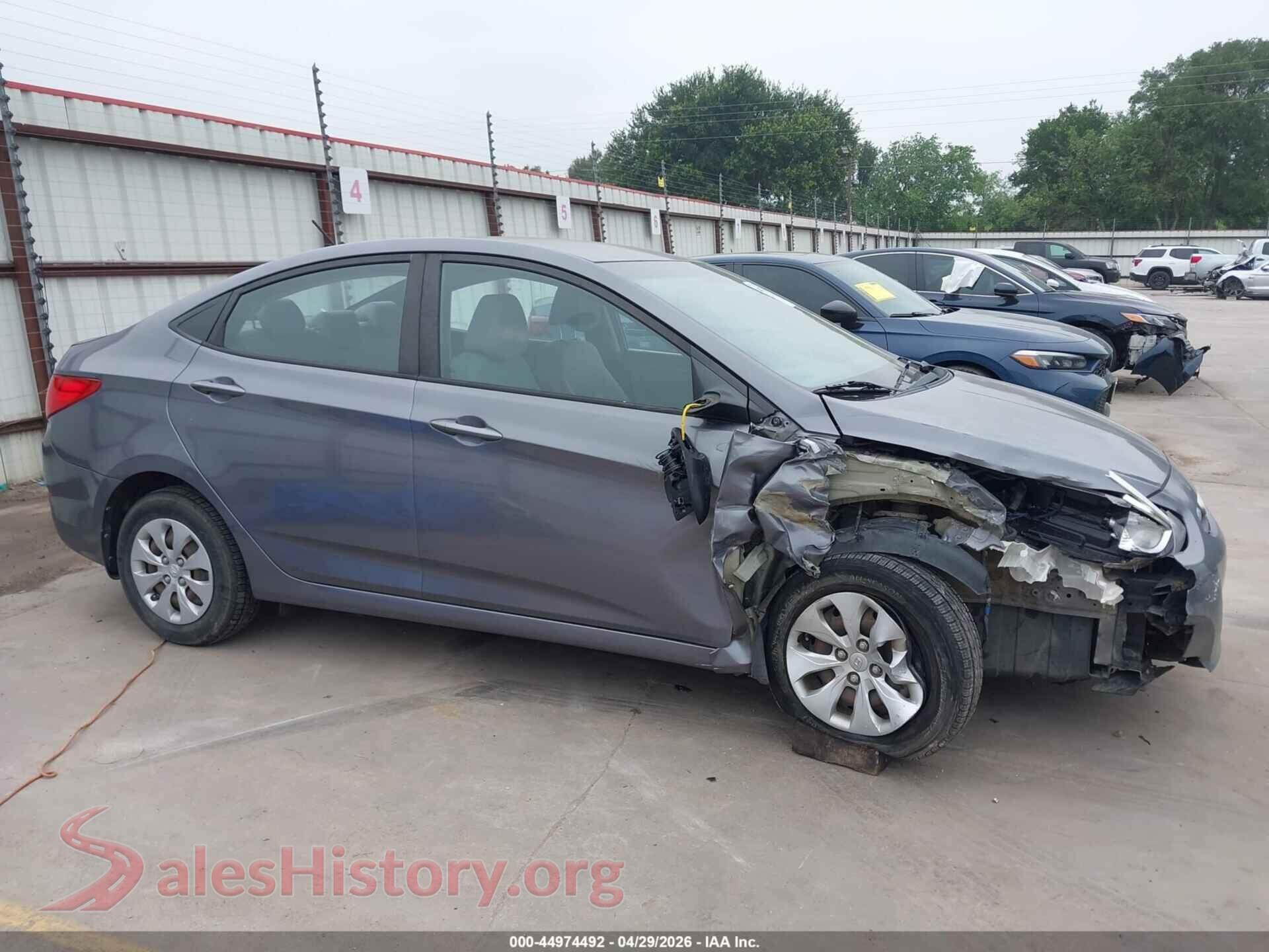 2017 HYUNDAI ACCENT VIN KMHCT4AE5HU277538, auction photo 13