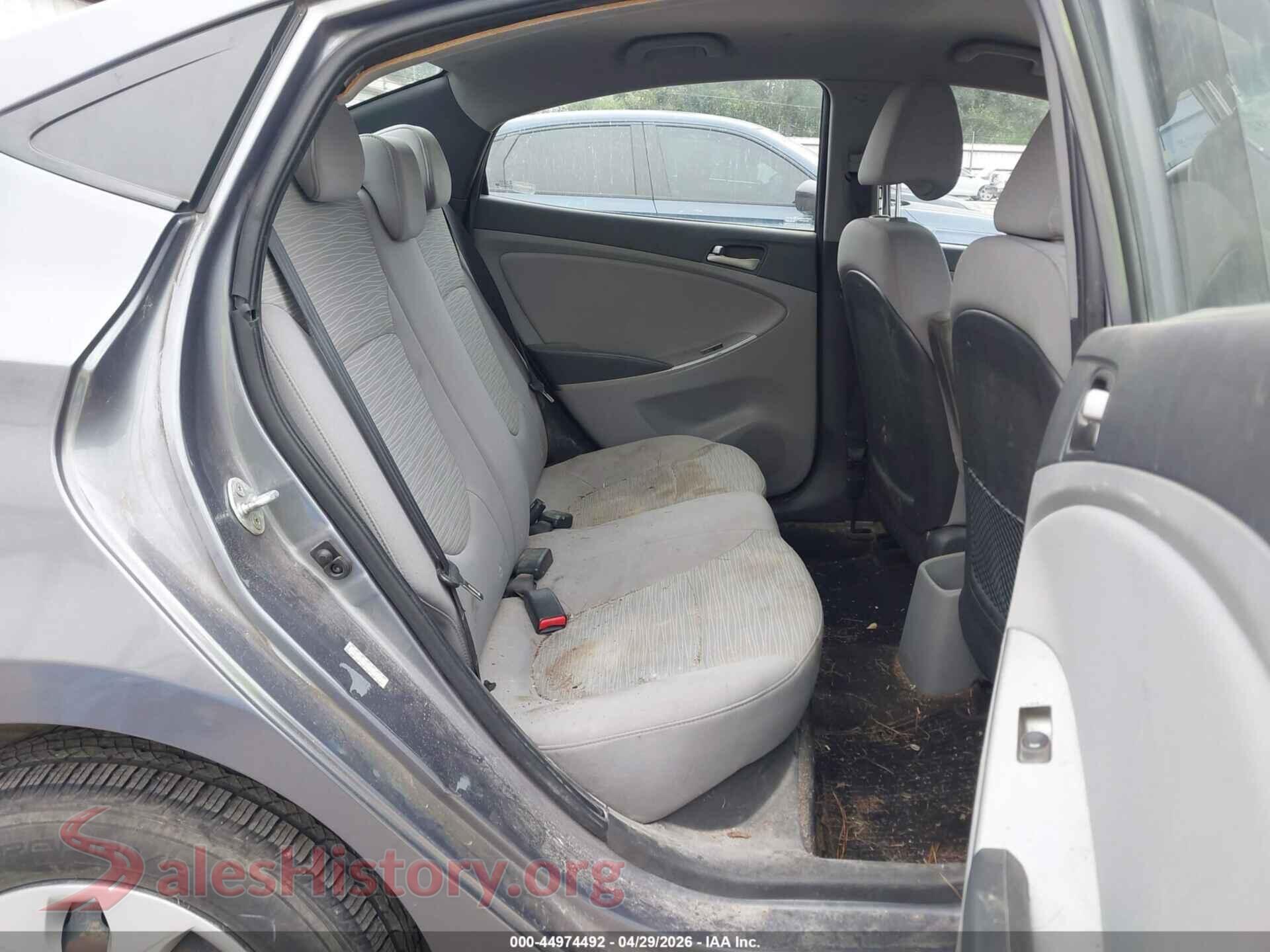 2017 HYUNDAI ACCENT VIN KMHCT4AE5HU277538, front passenger side