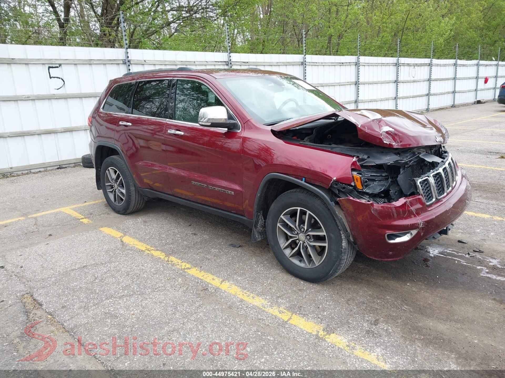 2018 JEEP GRAND CHEROKEE VIN 1C4RJFBG5JC294089, auction photo