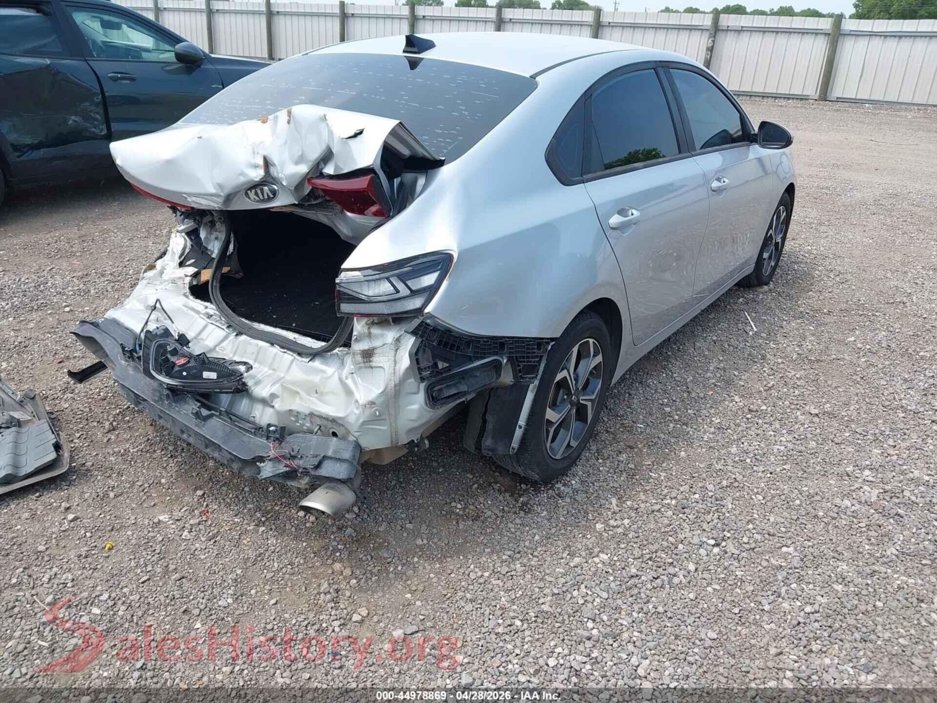 2019 KIA FORTE VIN 3KPF24ADXKE031456, rear driver side