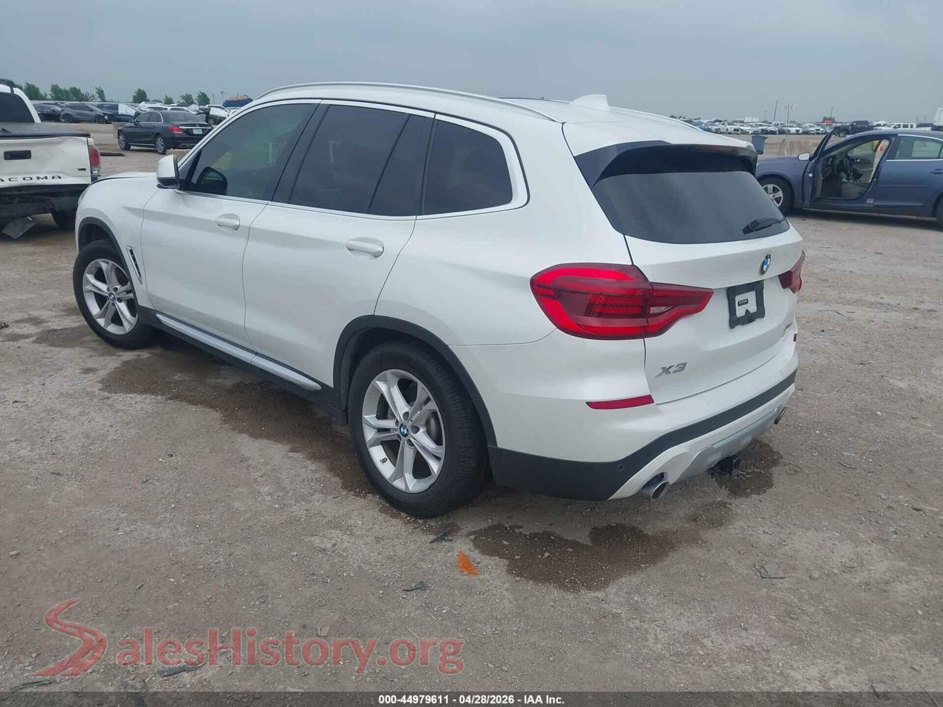 2019 BMW X3 VIN 5UXTR7C53KLR52168, driver side view