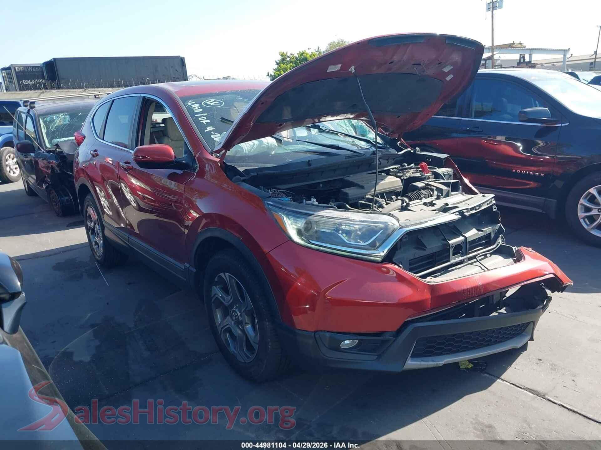 2018 HONDA CR-V VIN 2HKRW2H88JH623544, auction photo