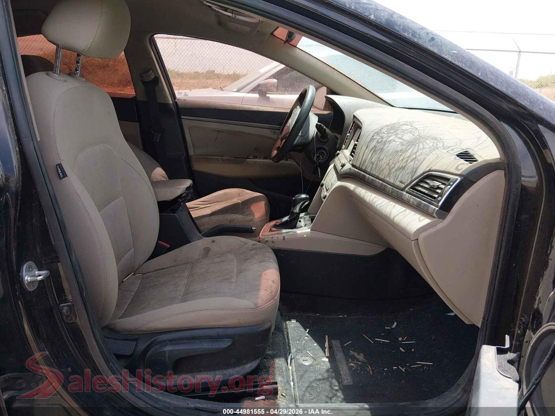 2018 HYUNDAI ELANTRA VIN 5NPD84LF8JH279719, rear view