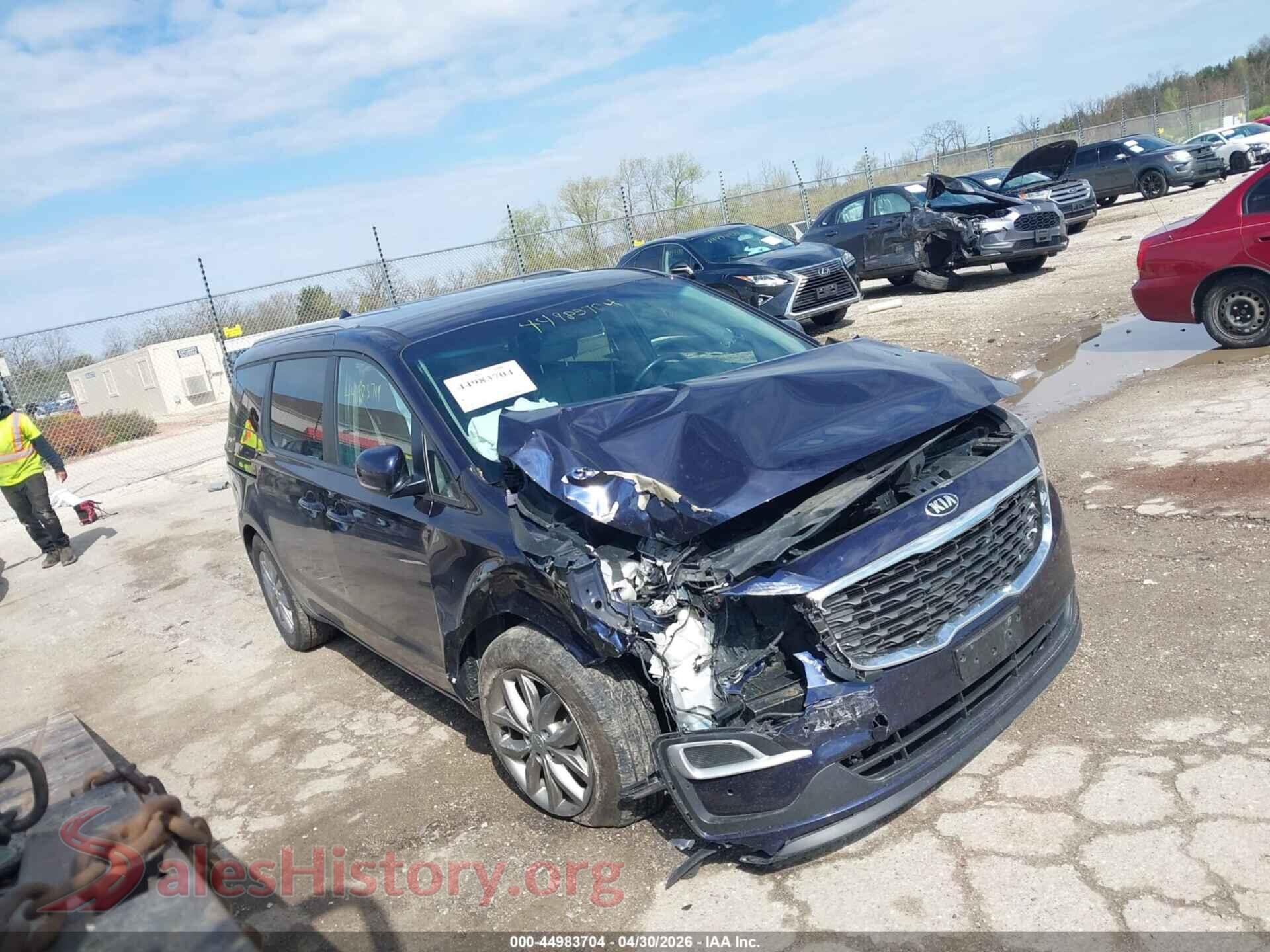 2021 KIA SEDONA VIN KNDMB5C10M6671779, auction photo