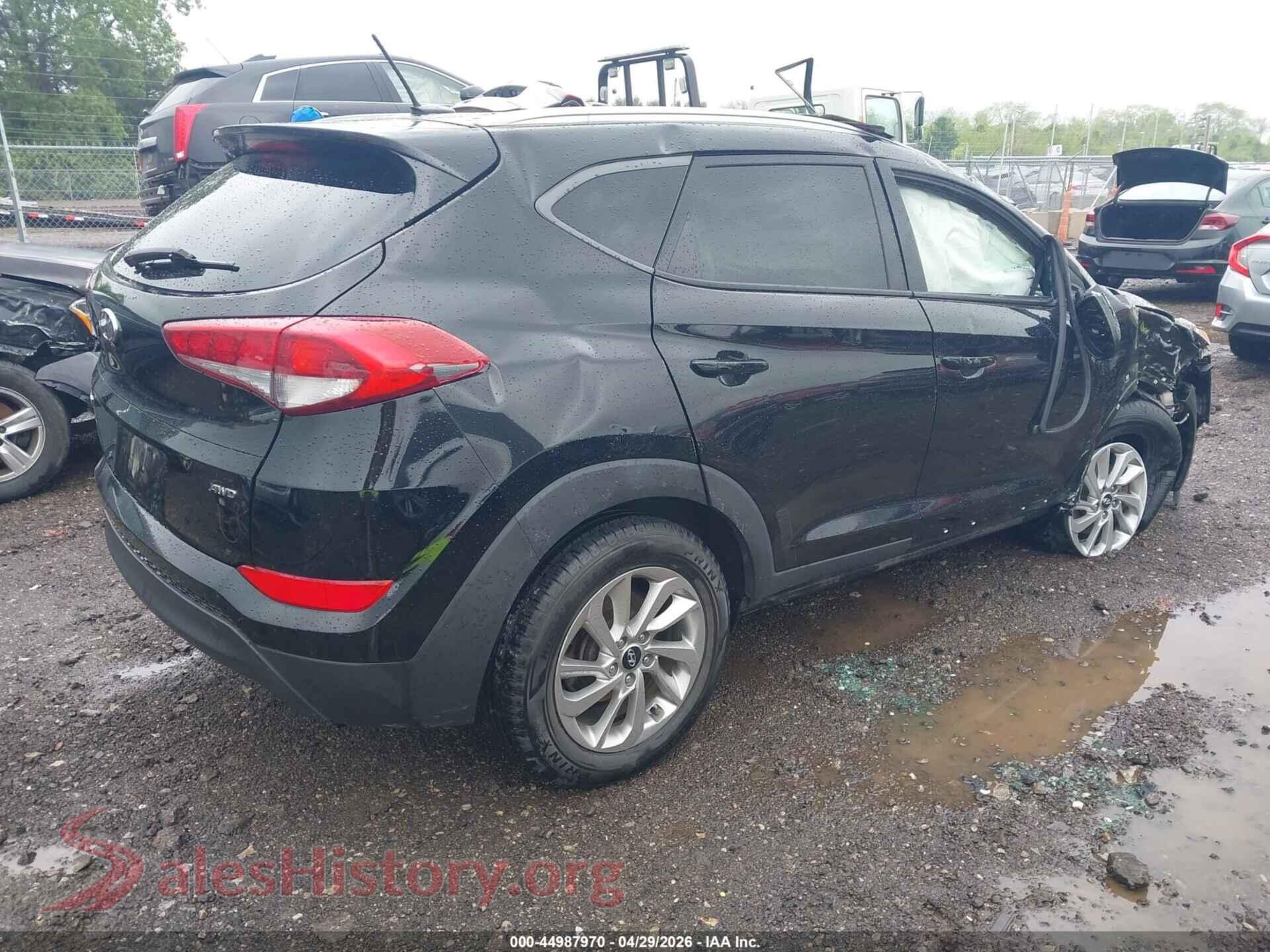 2017 HYUNDAI TUCSON VIN KM8J3CA46HU323645, rear driver side