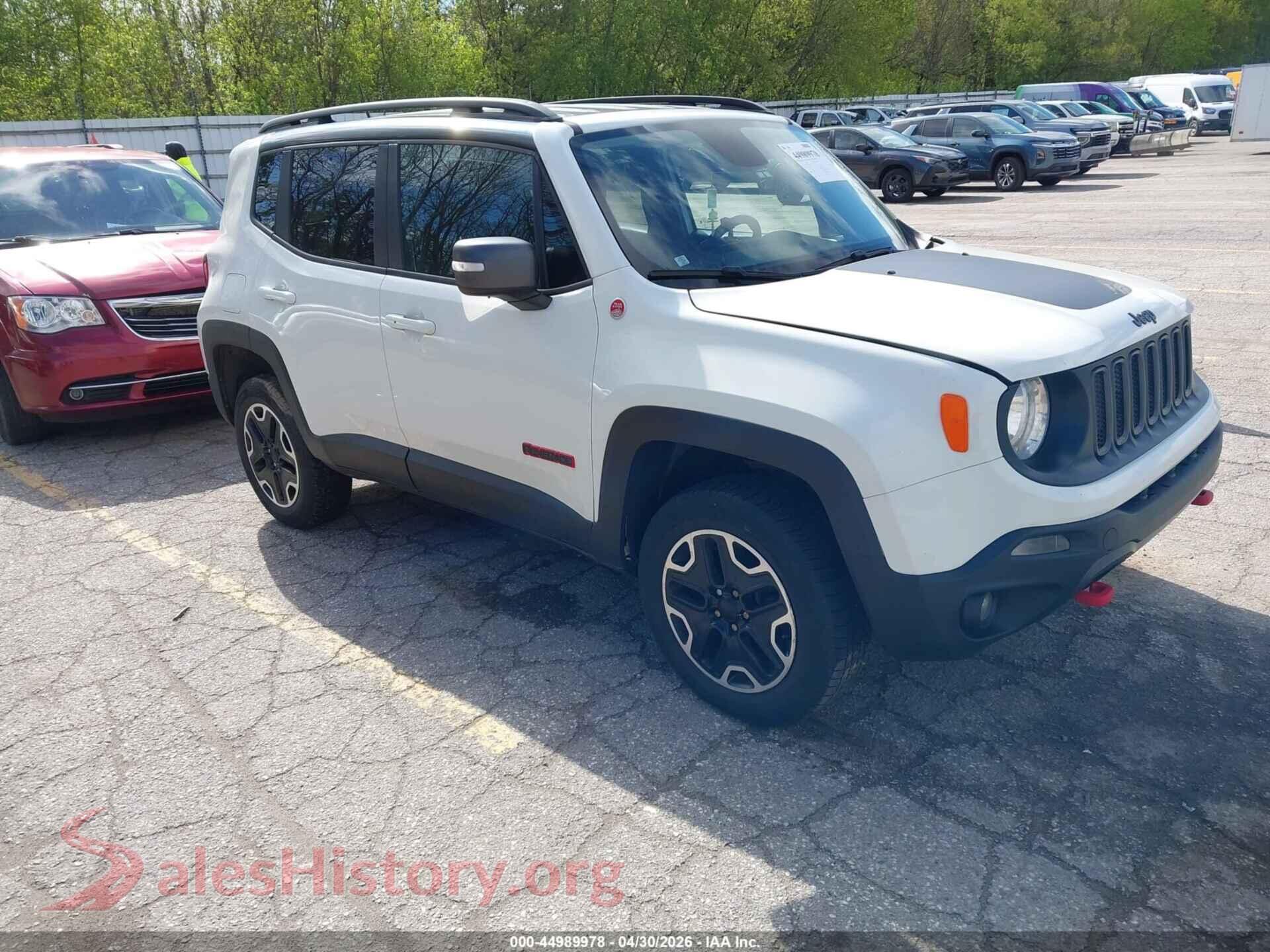 2017 JEEP RENEGADE VIN ZACCJBCB0HPE47419, auction photo