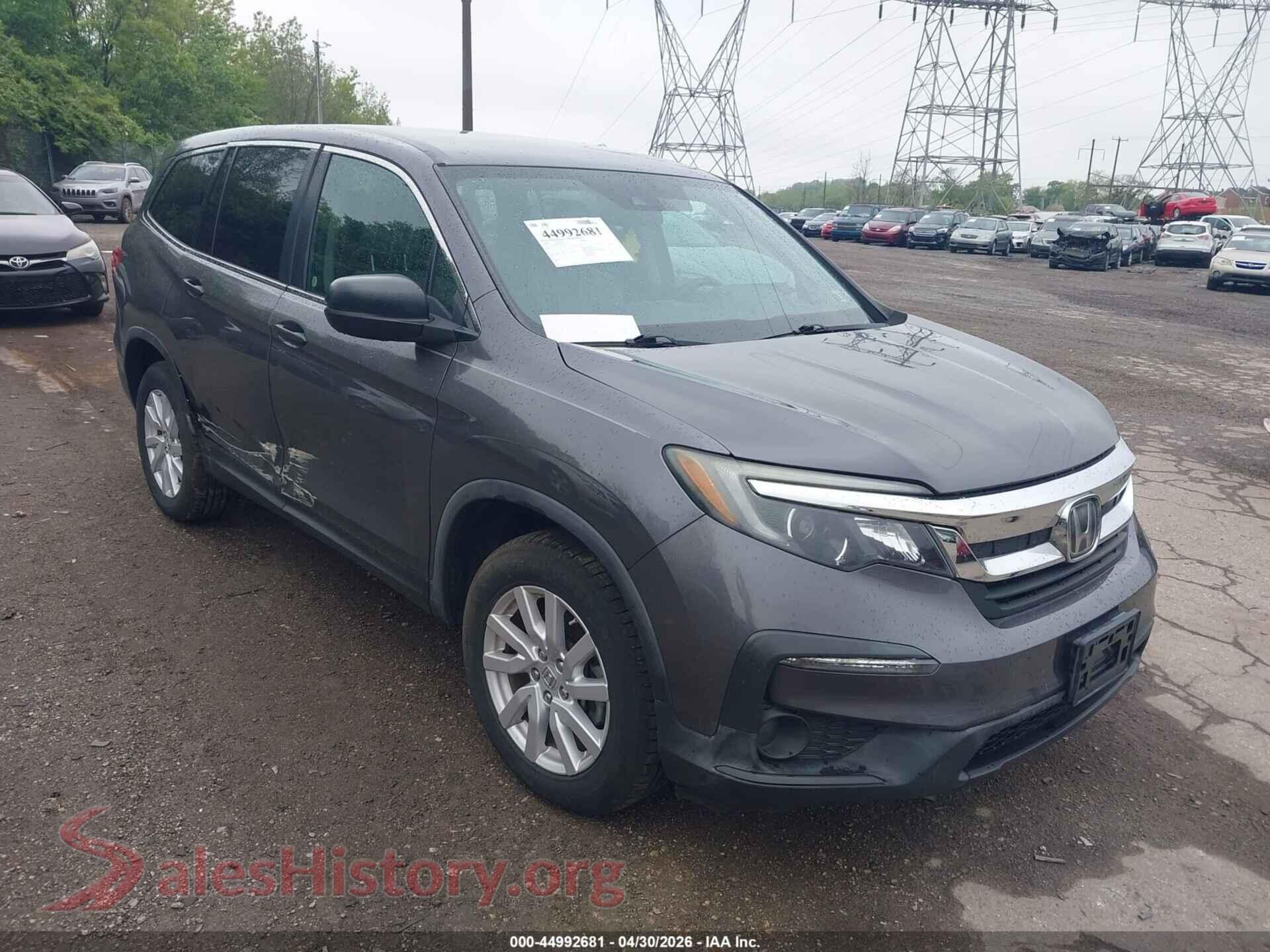 5FNYF6H11KB010378 2019 HONDA PILOT