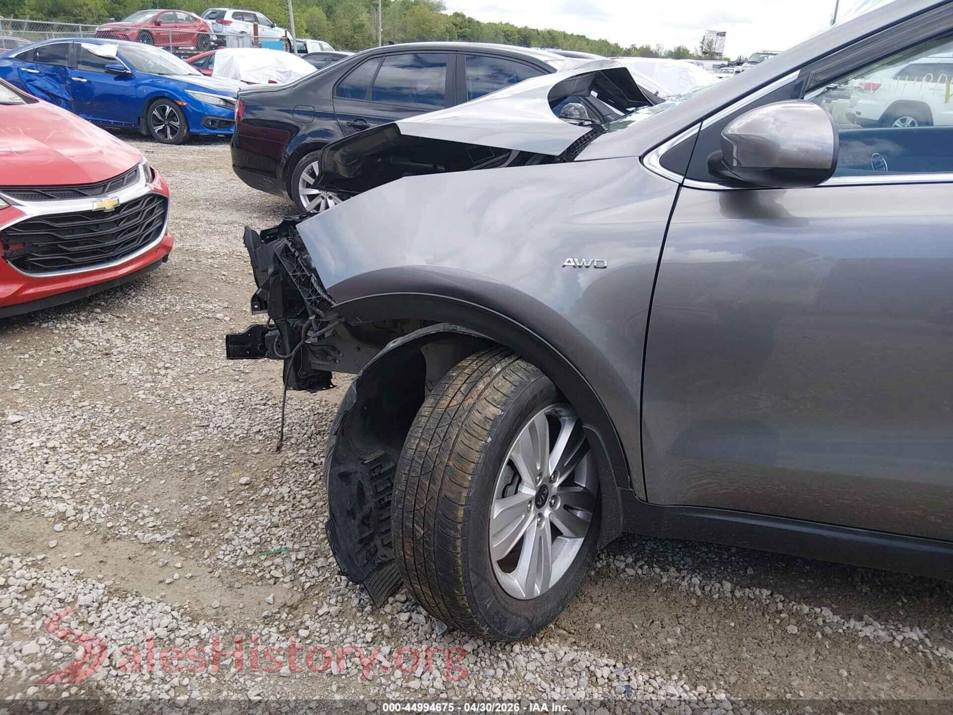 2019 KIA SPORTAGE VIN KNDPMCAC0K7494724, rear passenger side