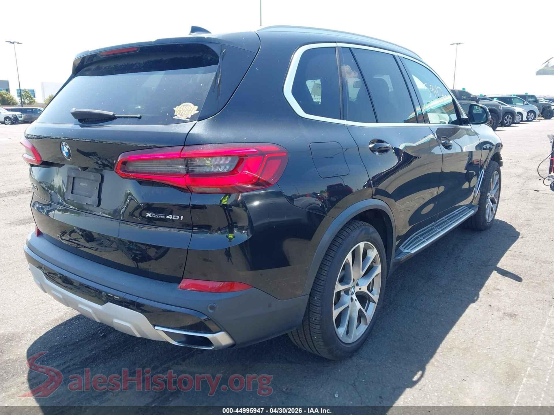 2019 BMW X5 VIN 5UXCR6C51KLK83828, rear driver side