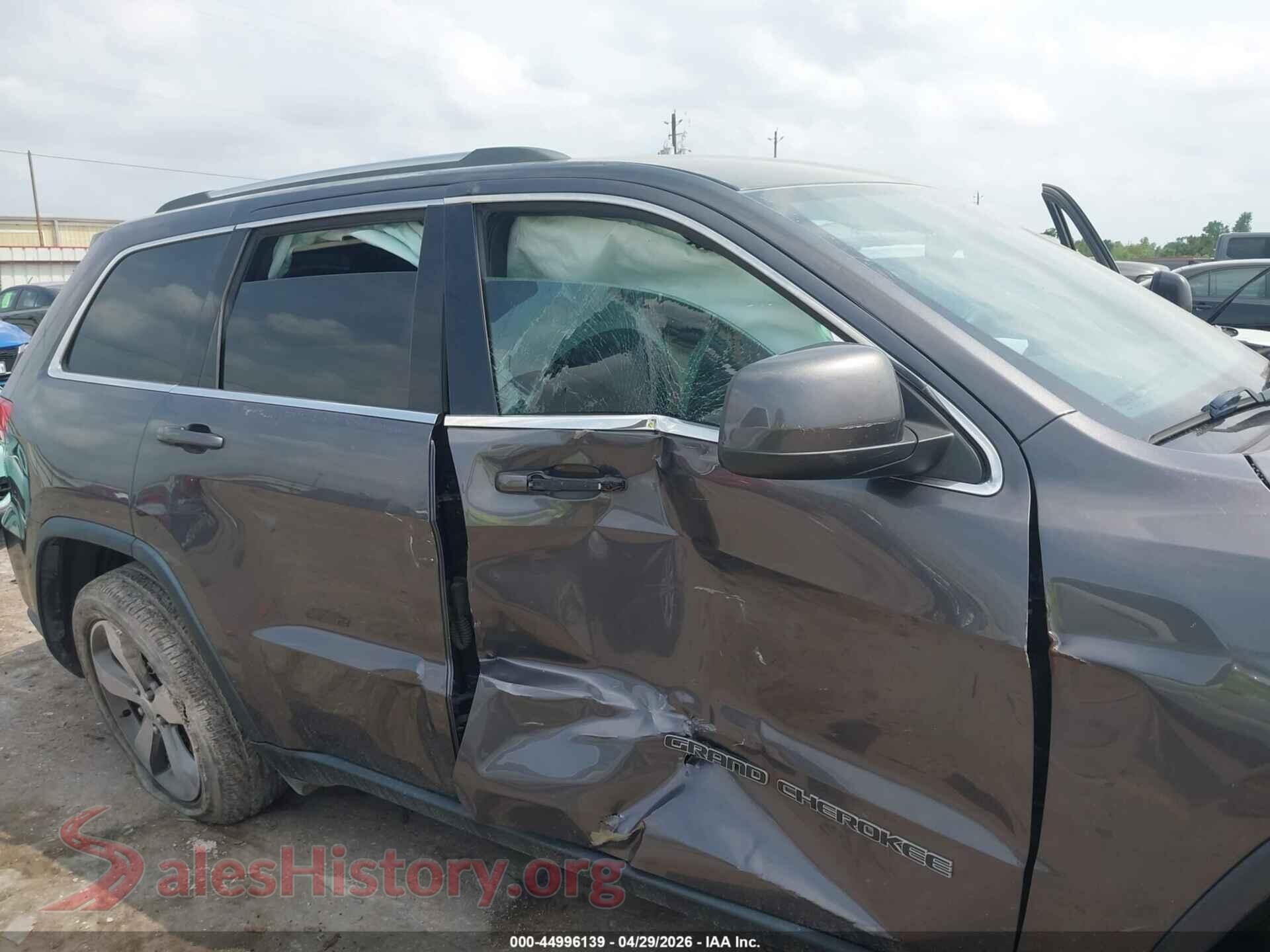 2017 JEEP GRAND CHEROKEE VIN 1C4RJEAG3HC697249, rear passenger side