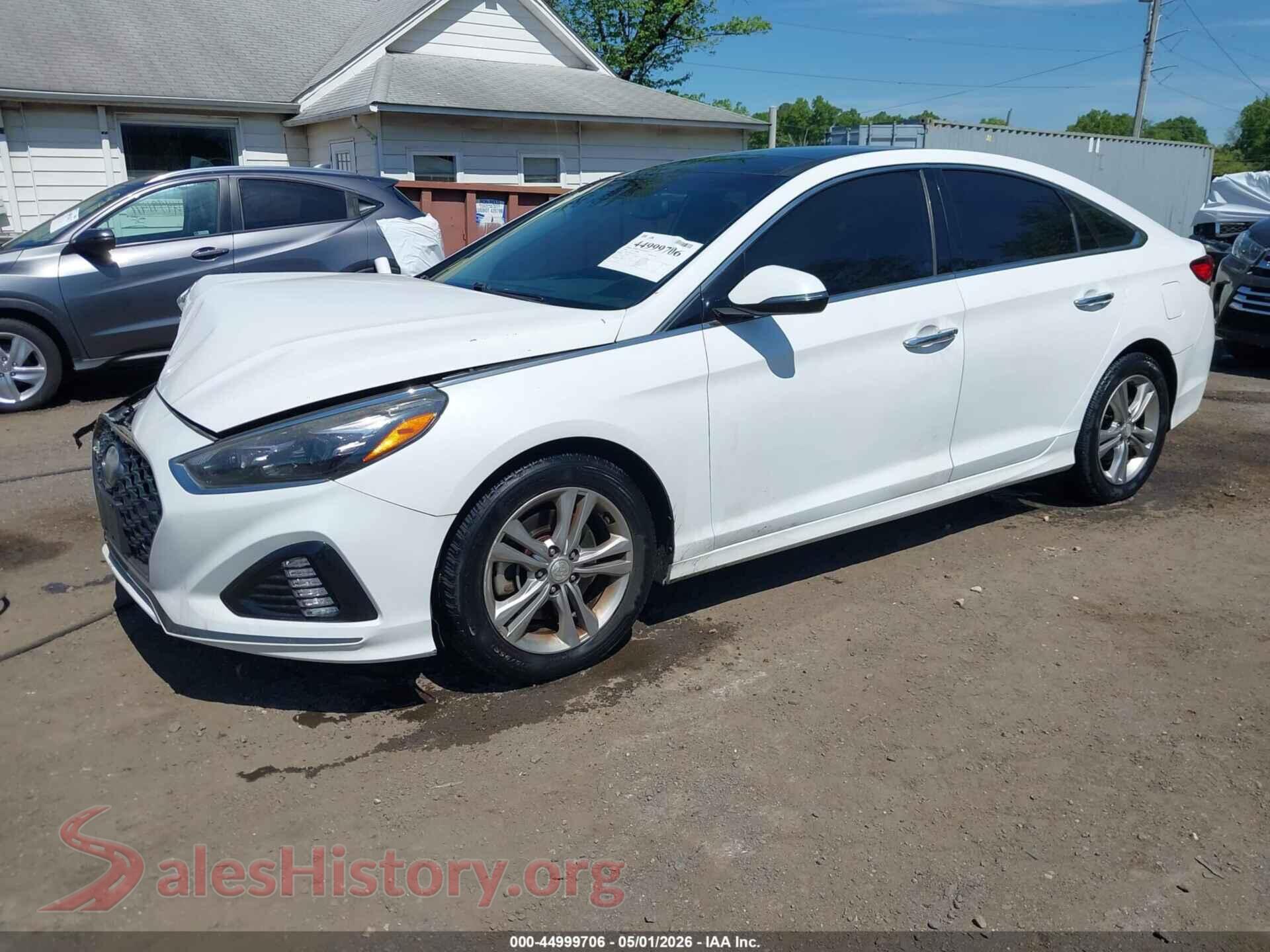 2018 HYUNDAI SONATA VIN 5NPE34AF8JH695338, front view