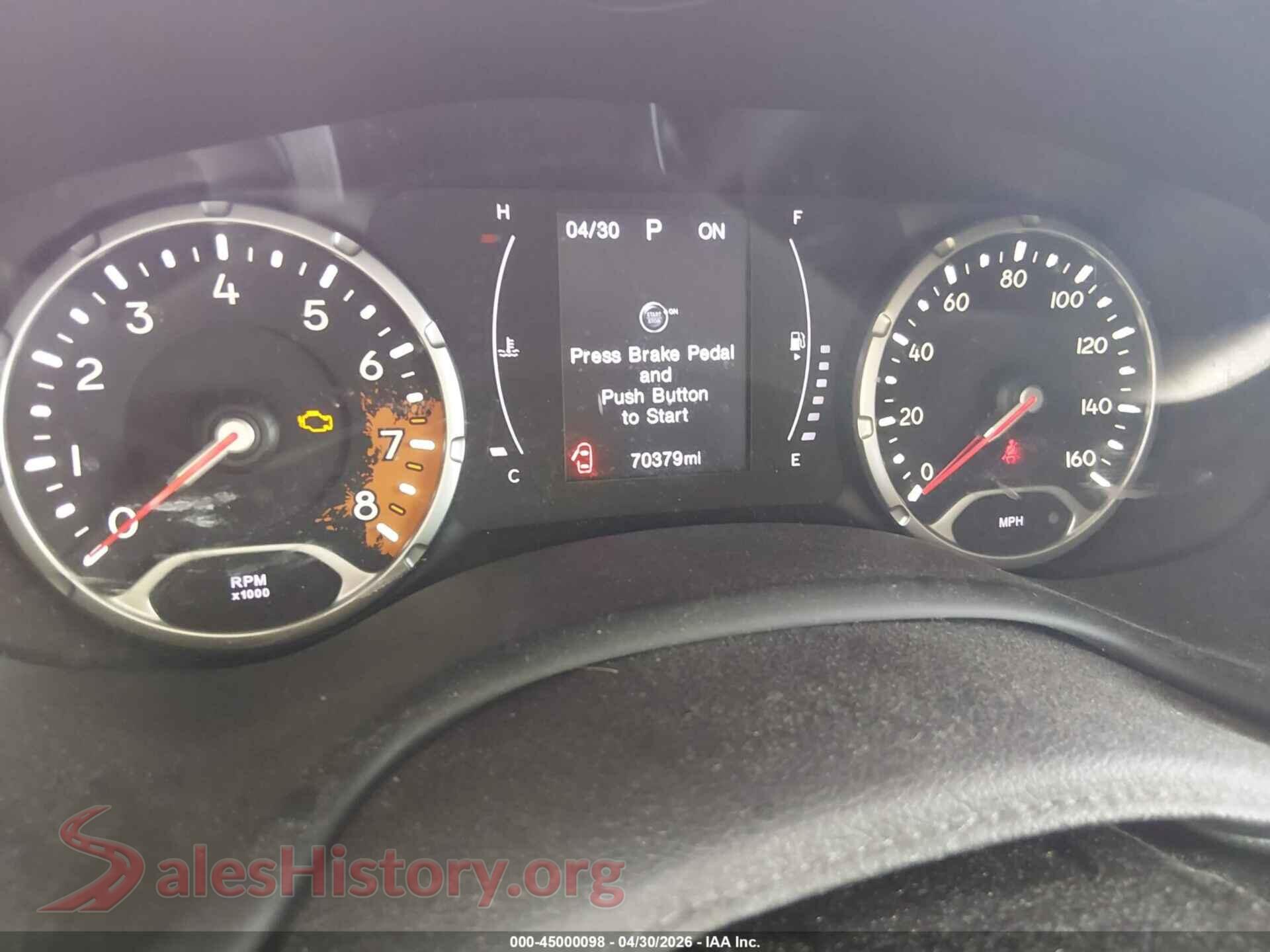 2018 JEEP RENEGADE VIN ZACCJABB5JPJ38463, passenger side view