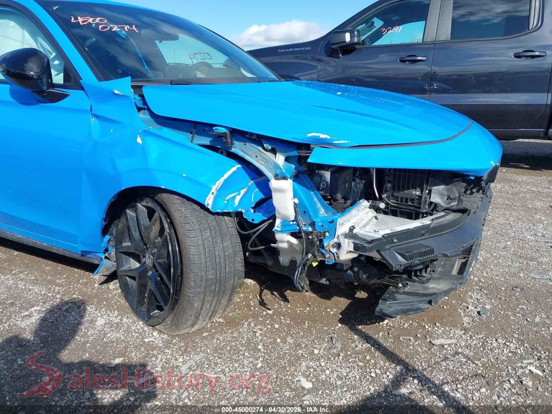2025 HONDA CIVIC HYBRID VIN 19XFL4H8XSE013688, rear passenger side