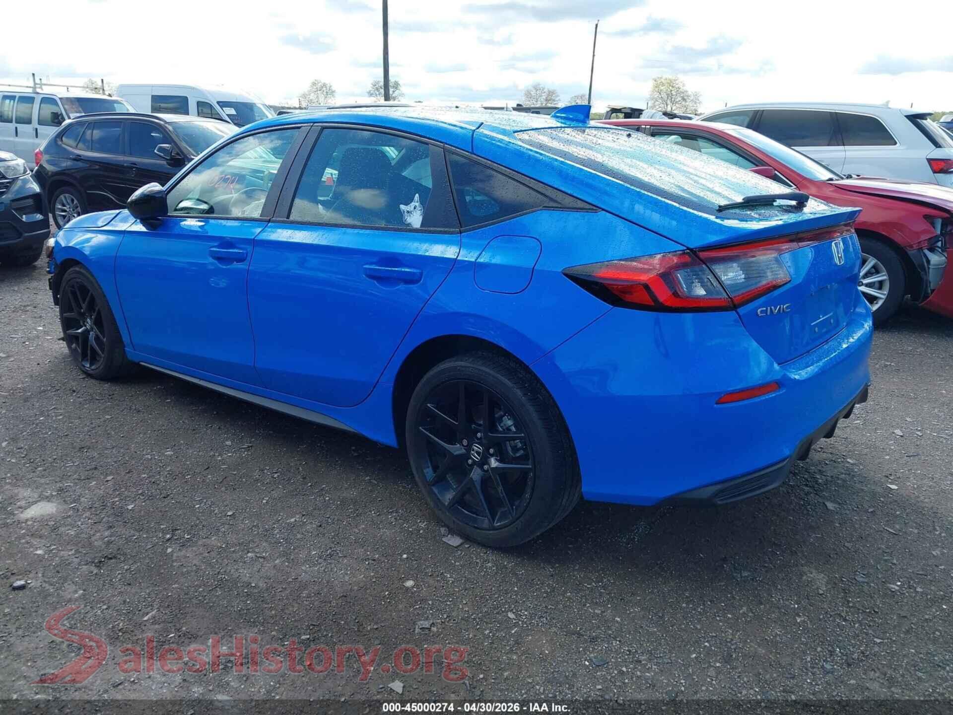 2025 HONDA CIVIC HYBRID VIN 19XFL4H8XSE013688, driver side view