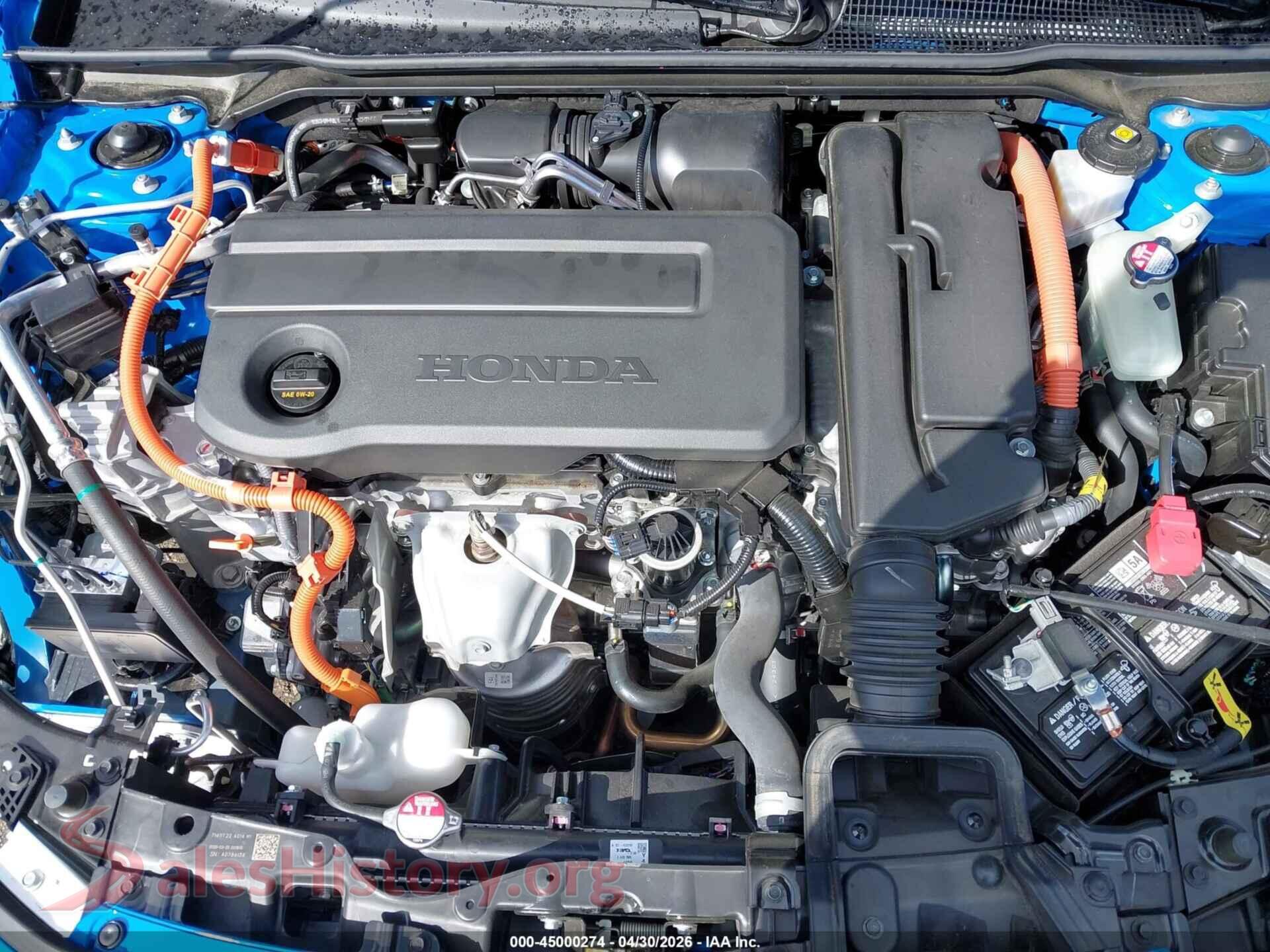 2025 HONDA CIVIC HYBRID VIN 19XFL4H8XSE013688, interior dashboard