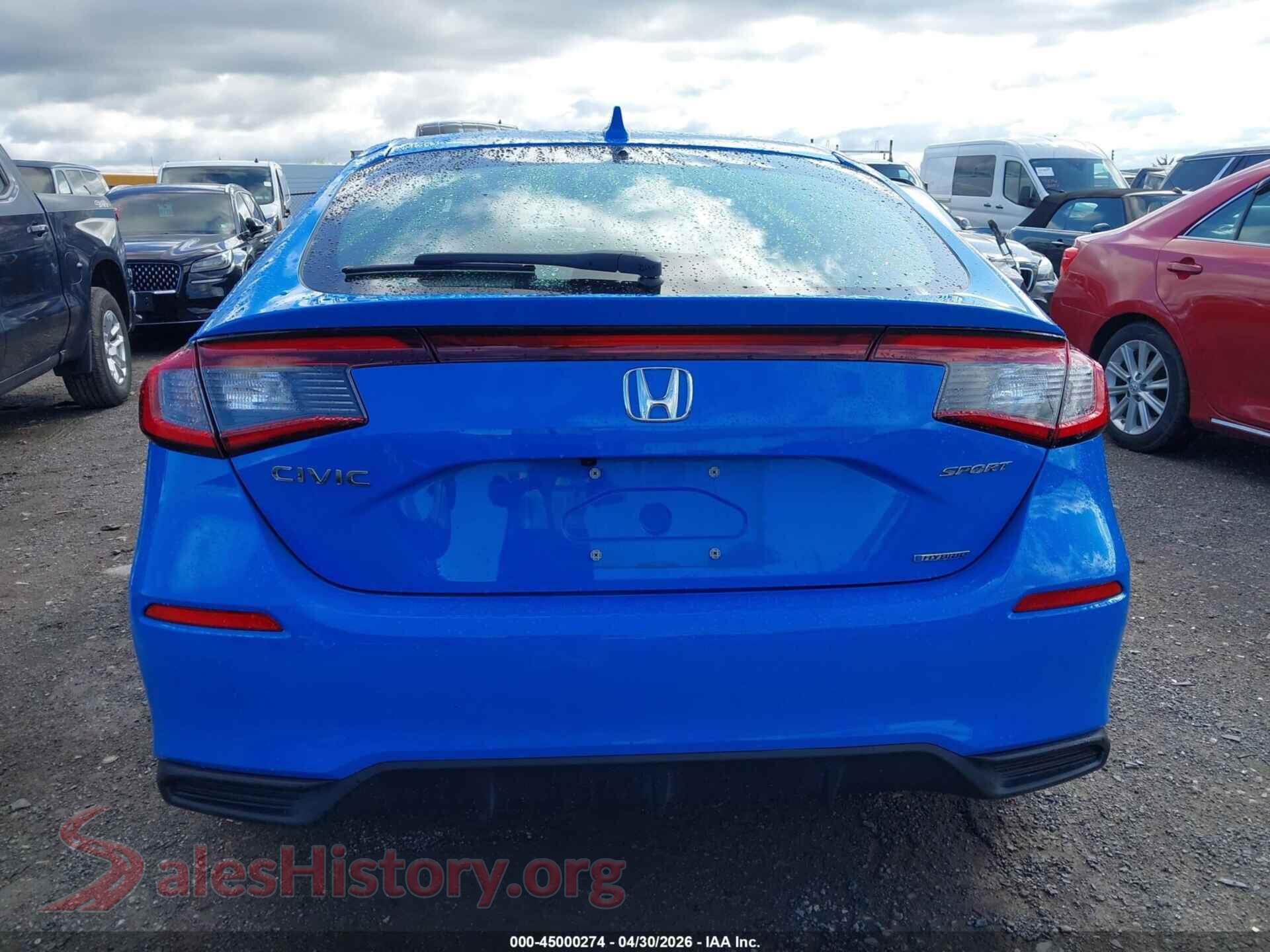2025 HONDA CIVIC HYBRID VIN 19XFL4H8XSE013688, auction photo 16