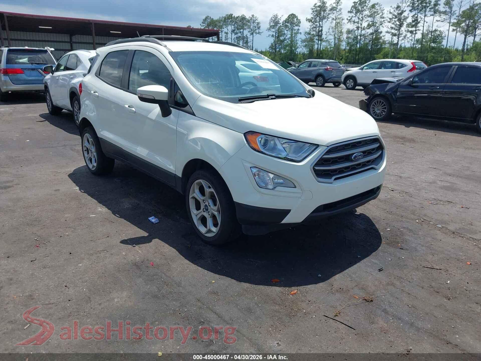 2022 FORD ECOSPORT VIN MAJ6S3GL7NC470320, auction photo