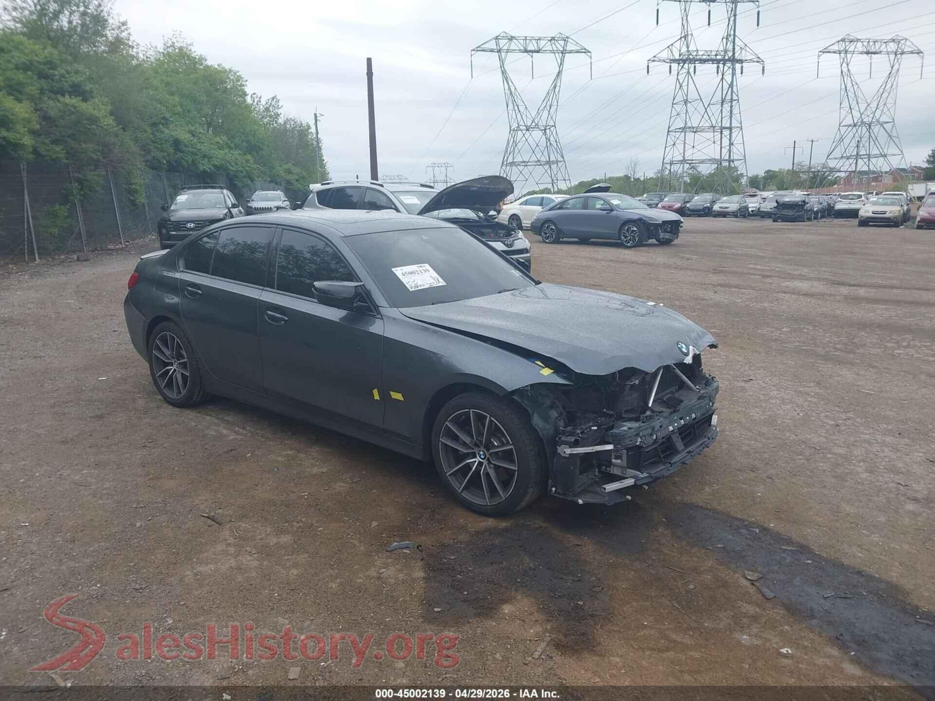 2019 BMW 330I VIN WBA5R7C55KFH31101, auction photo