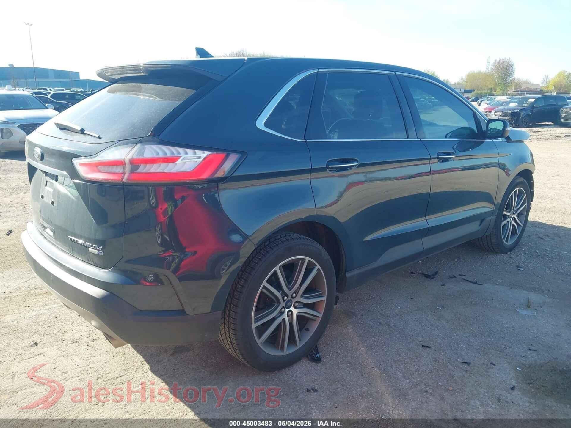 2019 FORD EDGE VIN 2FMPK4K90KBC66496, rear driver side