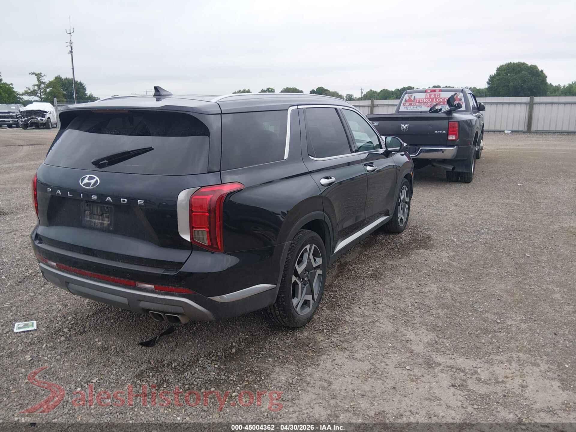 2024 HYUNDAI PALISADE VIN KM8R54GE6RU692123, rear driver side