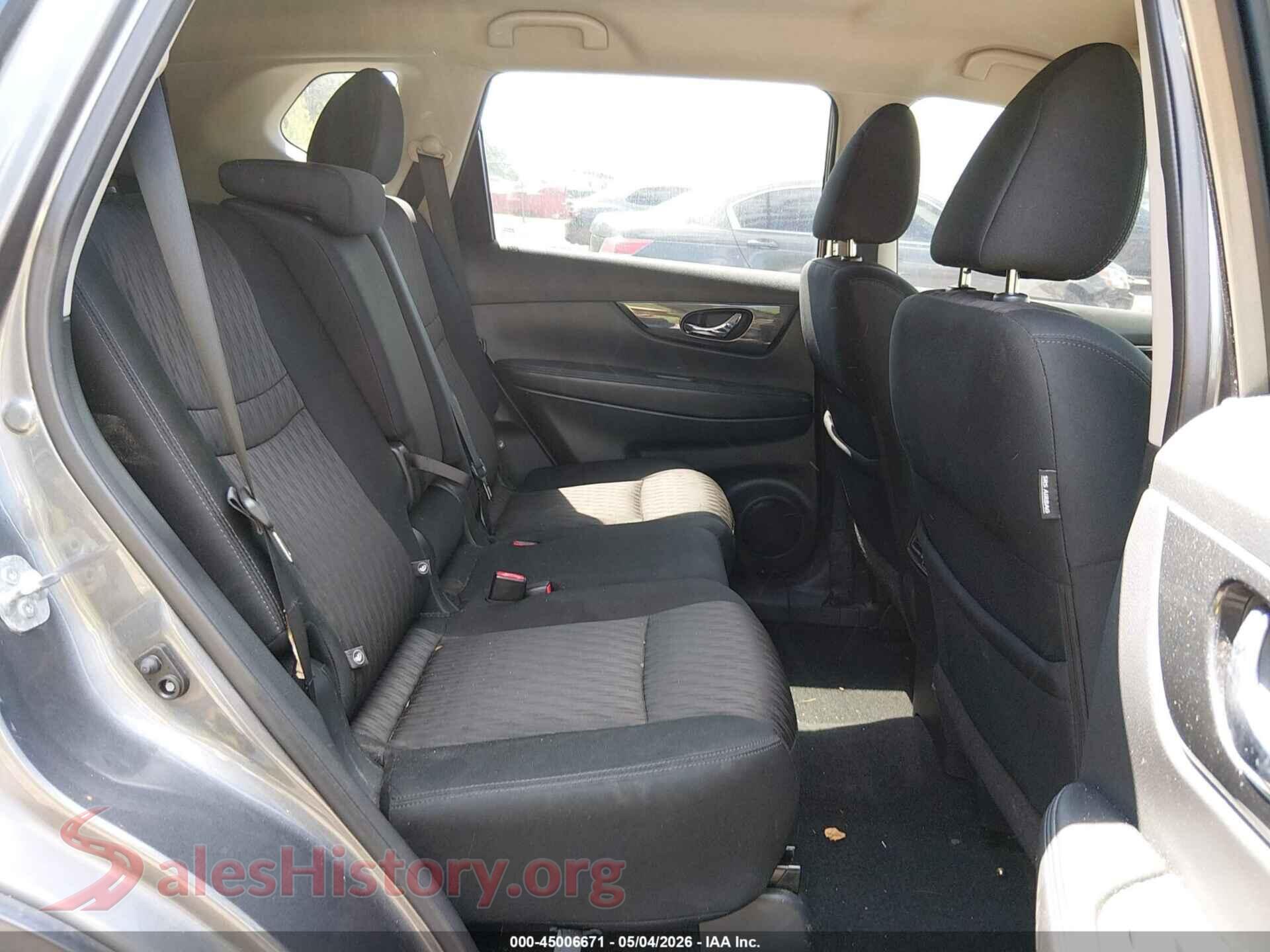 2017 NISSAN ROGUE VIN 5N1AT2MN3HC829390, front passenger side