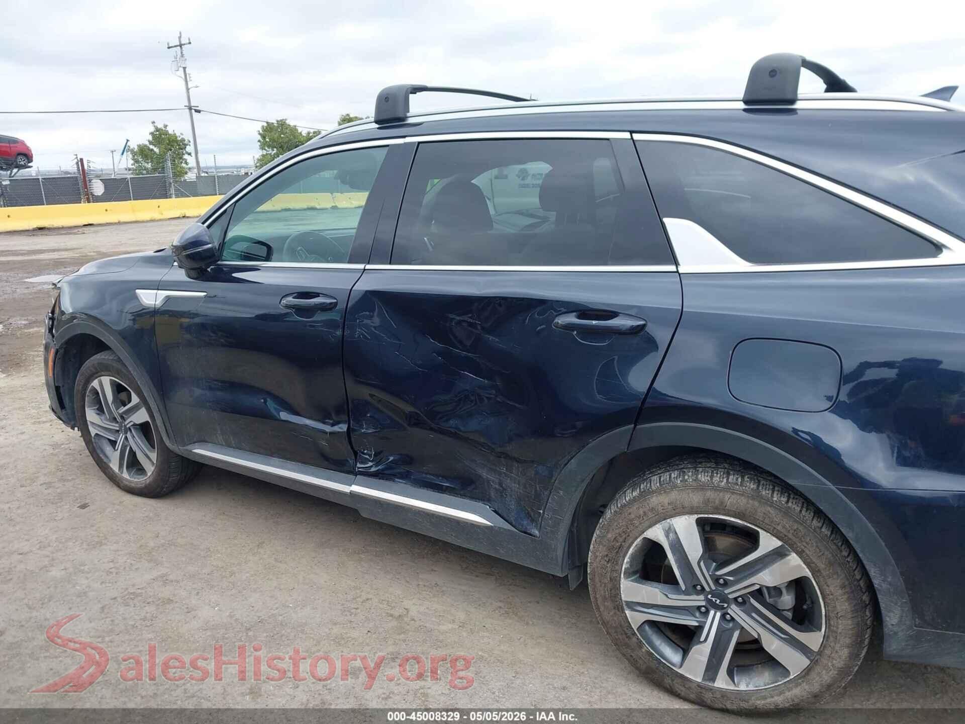 2024 KIA SORENTO PLUG-IN HYBRID VIN KNDRMDLH1R5259522, rear passenger side