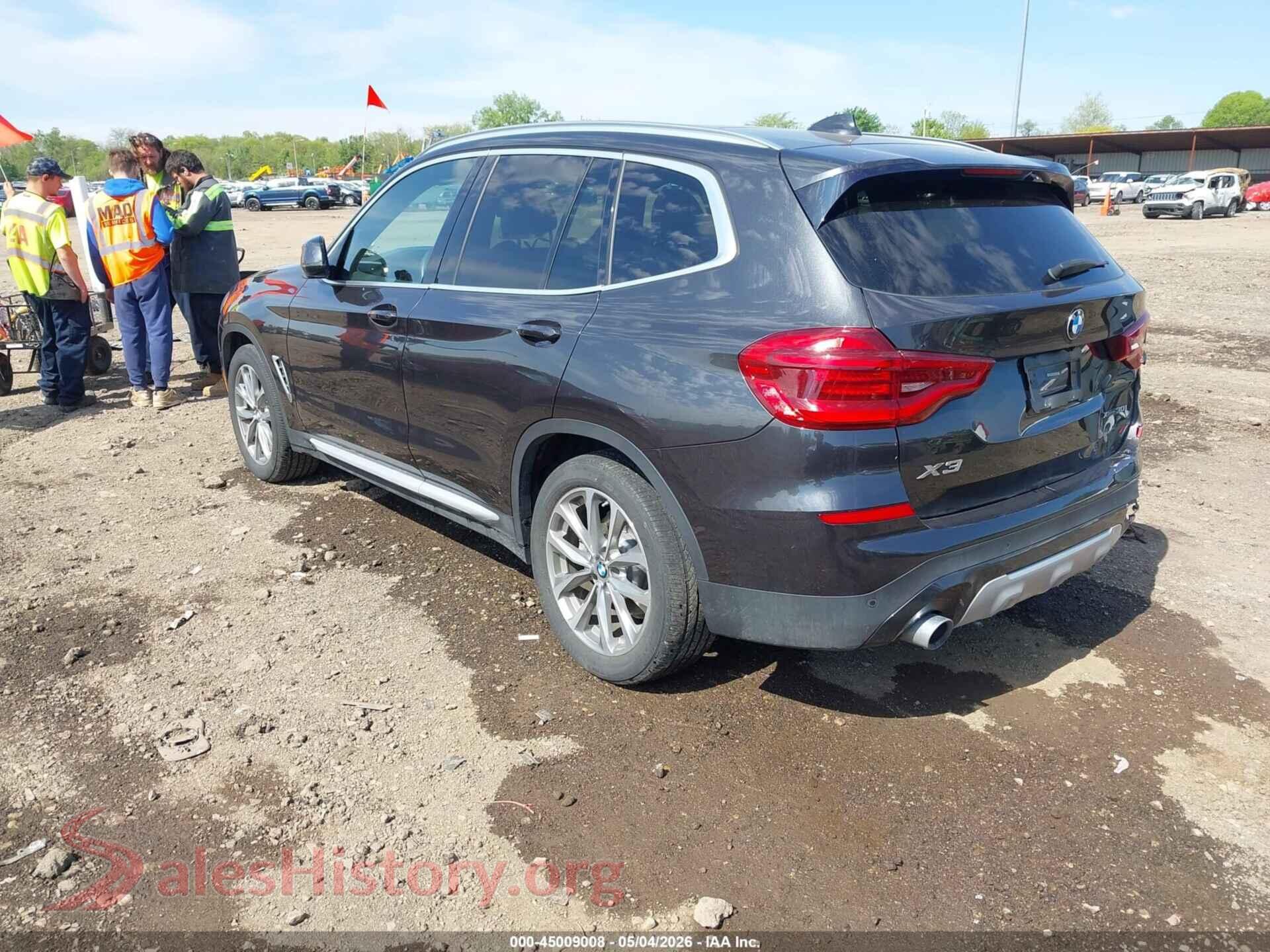 2019 BMW X3 VIN 5UXTR9C5XKLP87800, driver side view