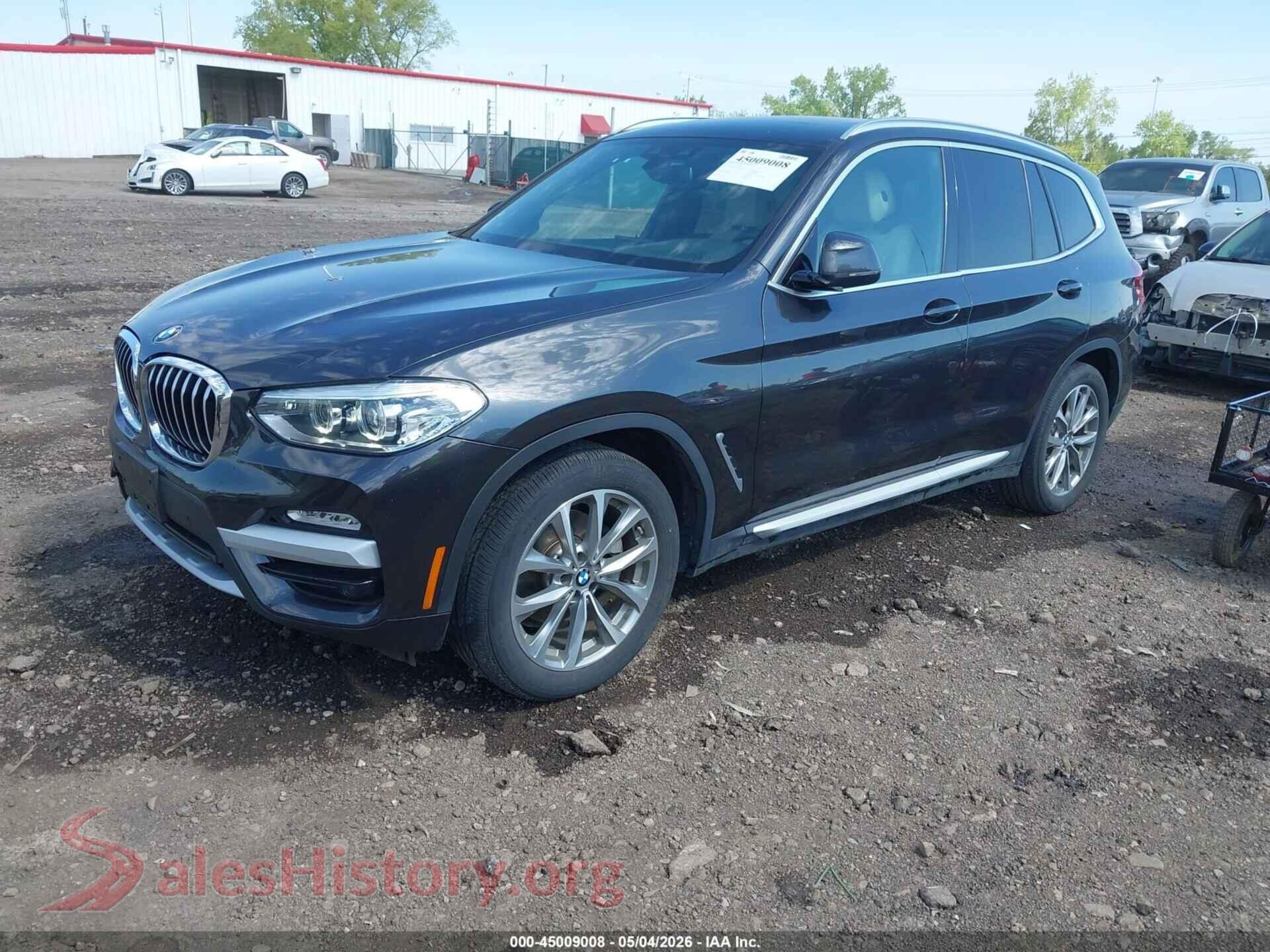 2019 BMW X3 VIN 5UXTR9C5XKLP87800, front view