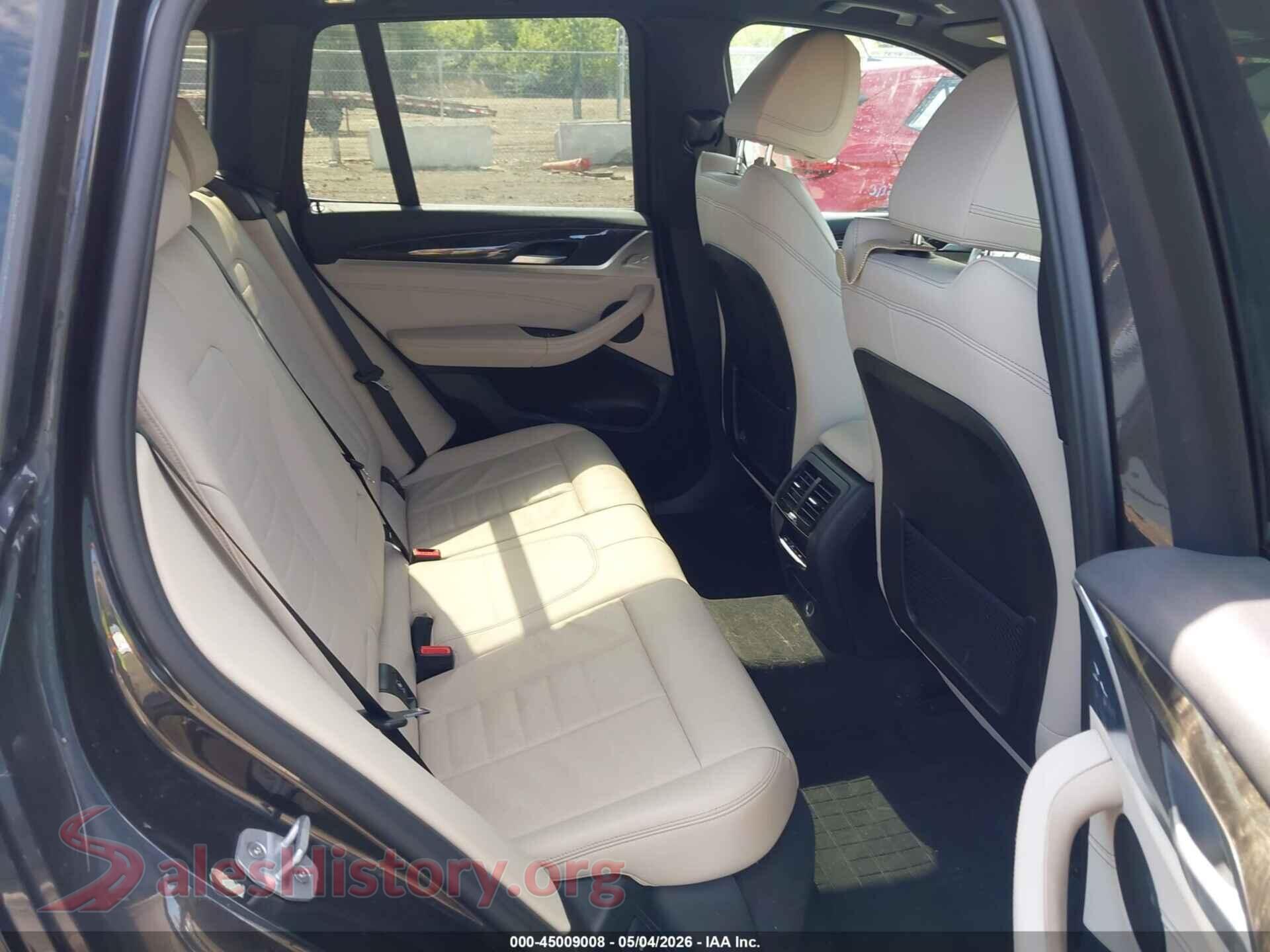 2019 BMW X3 VIN 5UXTR9C5XKLP87800, front passenger side