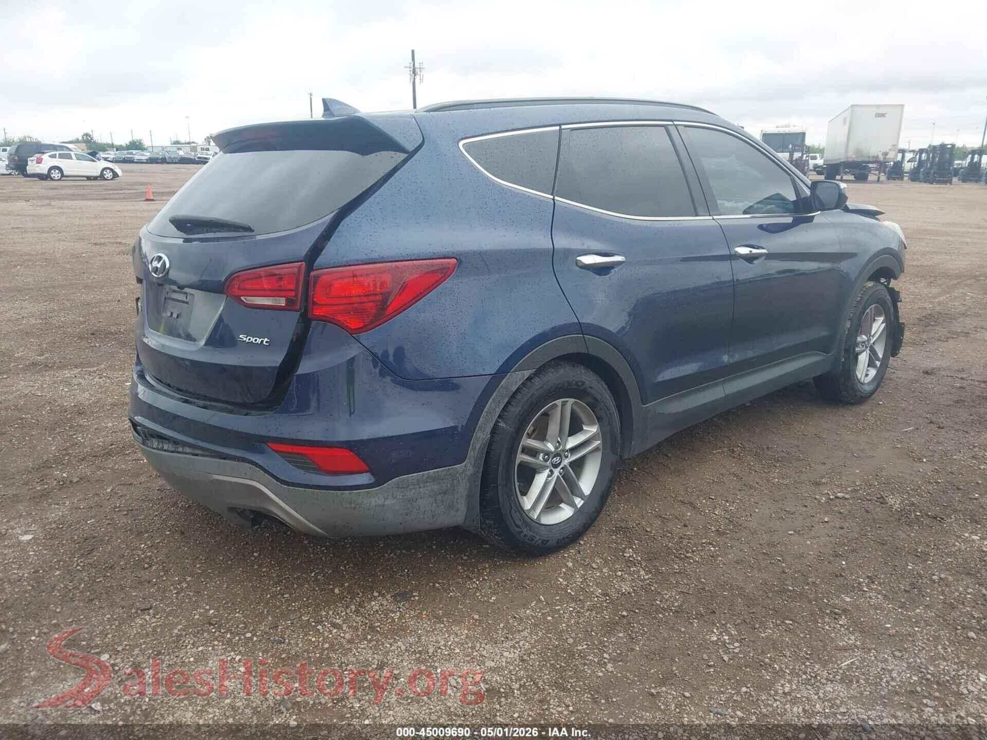 2018 HYUNDAI SANTA FE SPORT VIN 5XYZU3LB2JG537538, rear driver side