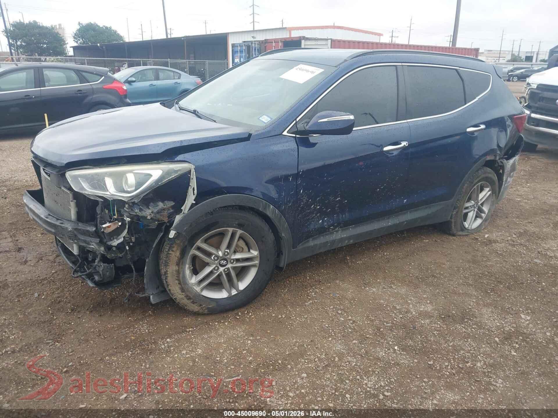 2018 HYUNDAI SANTA FE SPORT VIN 5XYZU3LB2JG537538, front view
