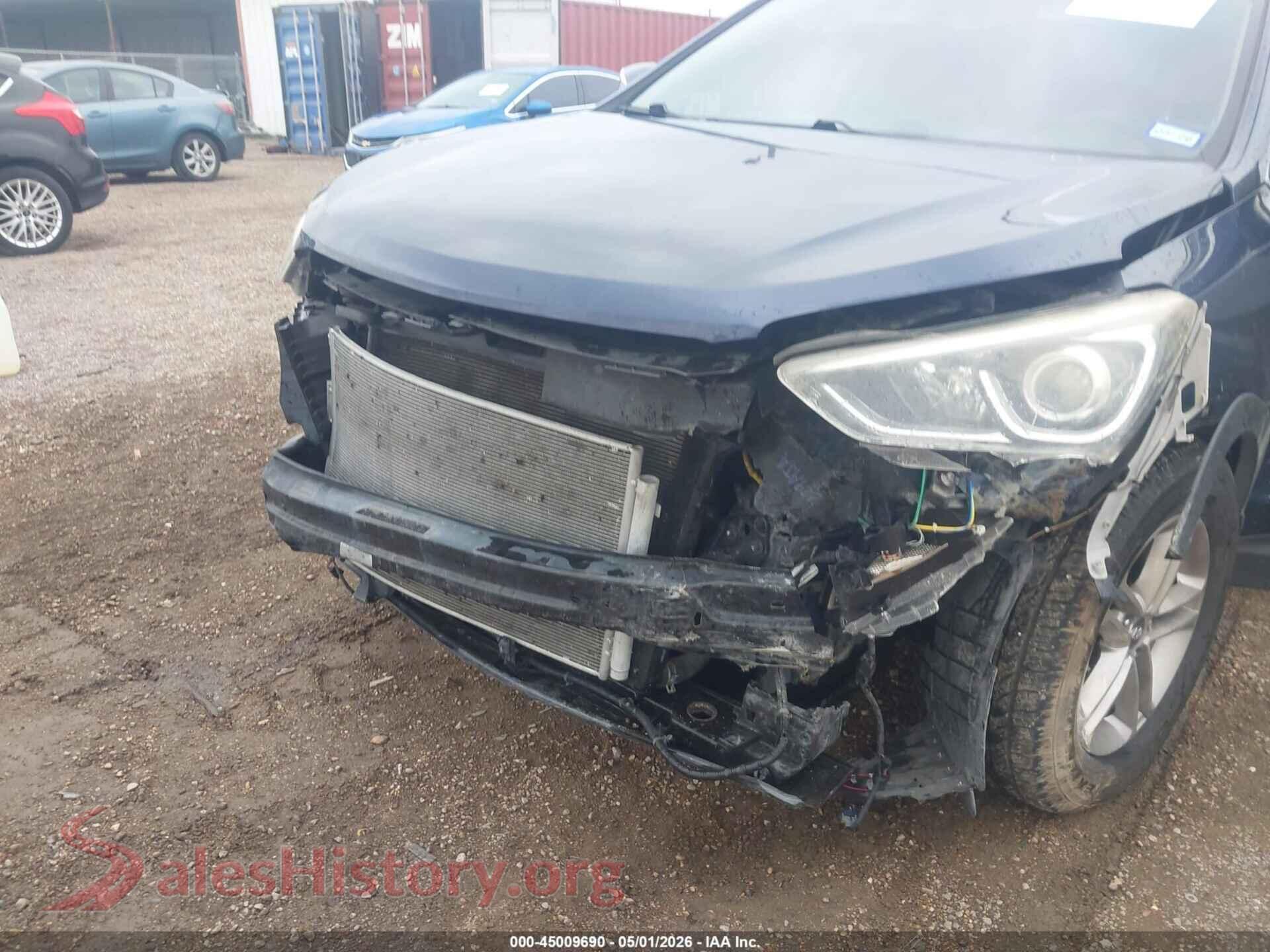 2018 HYUNDAI SANTA FE SPORT VIN 5XYZU3LB2JG537538, rear passenger side