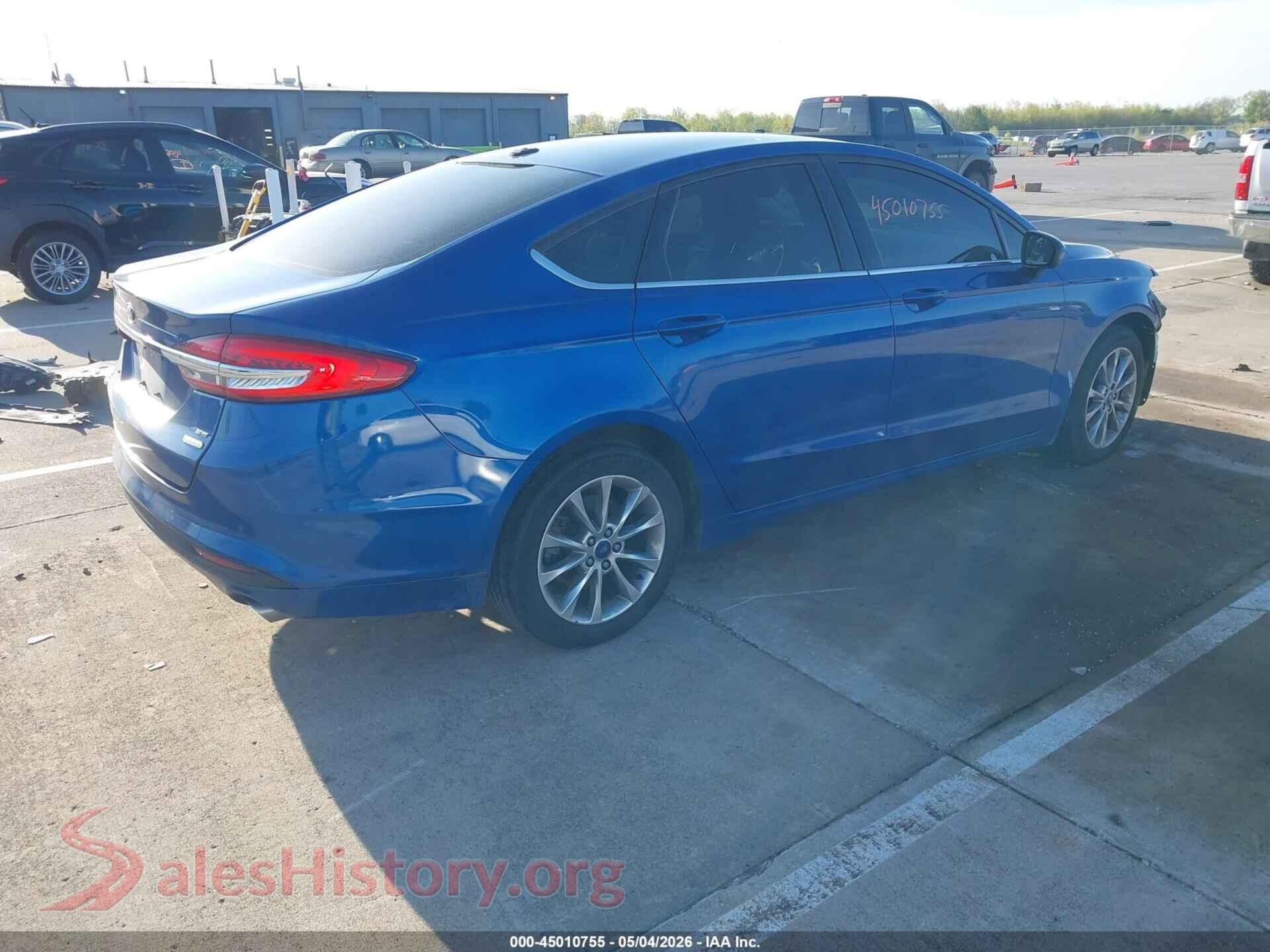 2017 FORD FUSION VIN 3FA6P0HD9HR402503, rear driver side