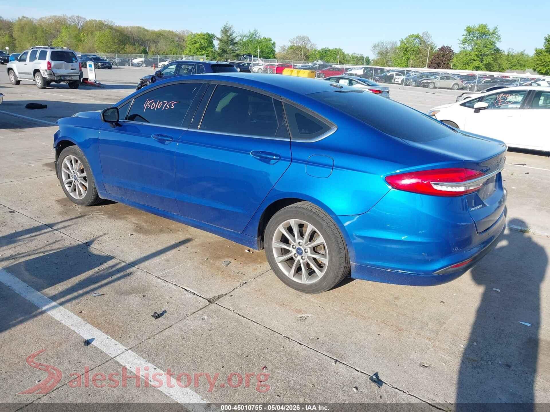 2017 FORD FUSION VIN 3FA6P0HD9HR402503, driver side view