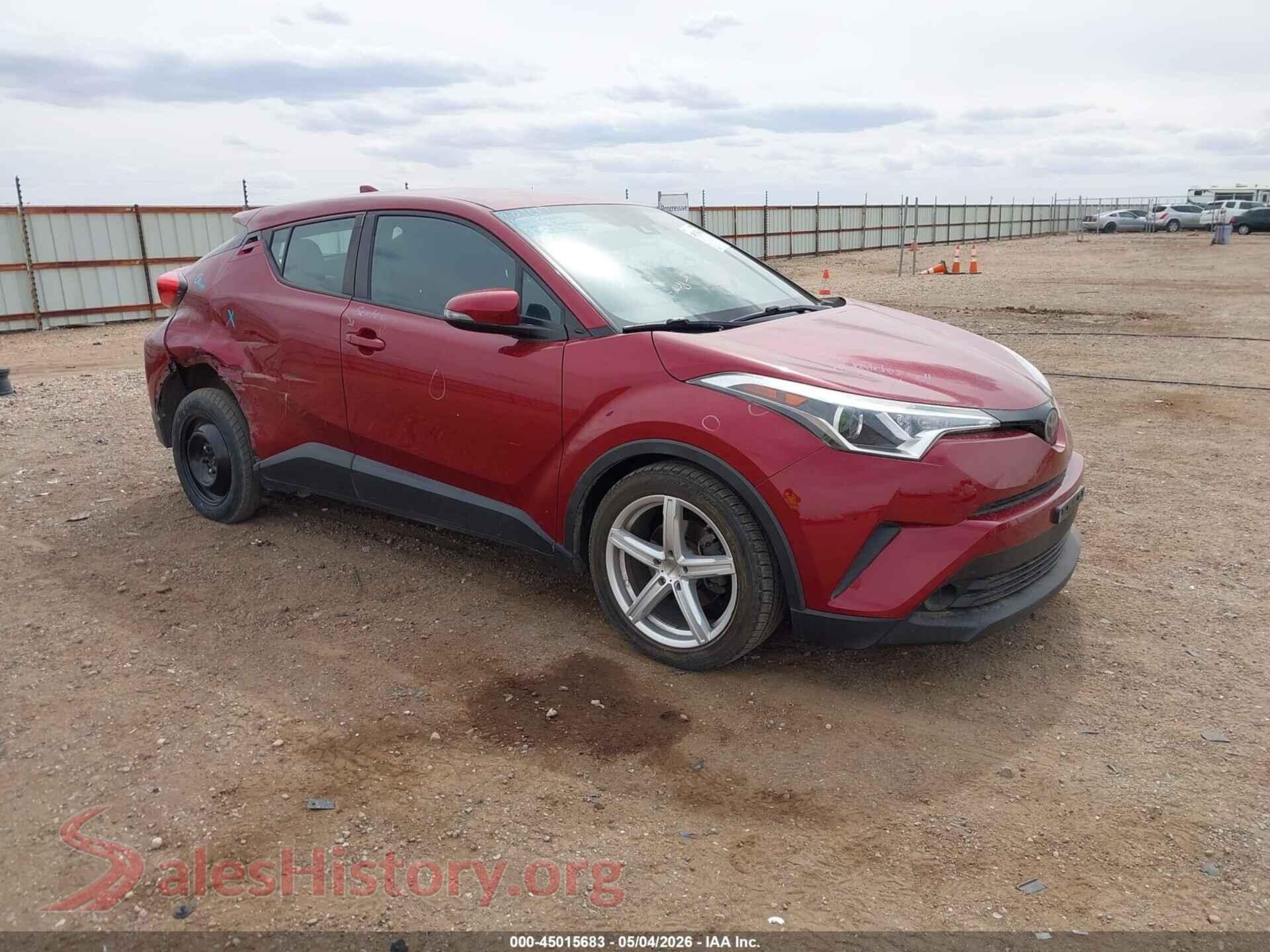 2018 TOYOTA C-HR VIN NMTKHMBX4JR054725, auction photo