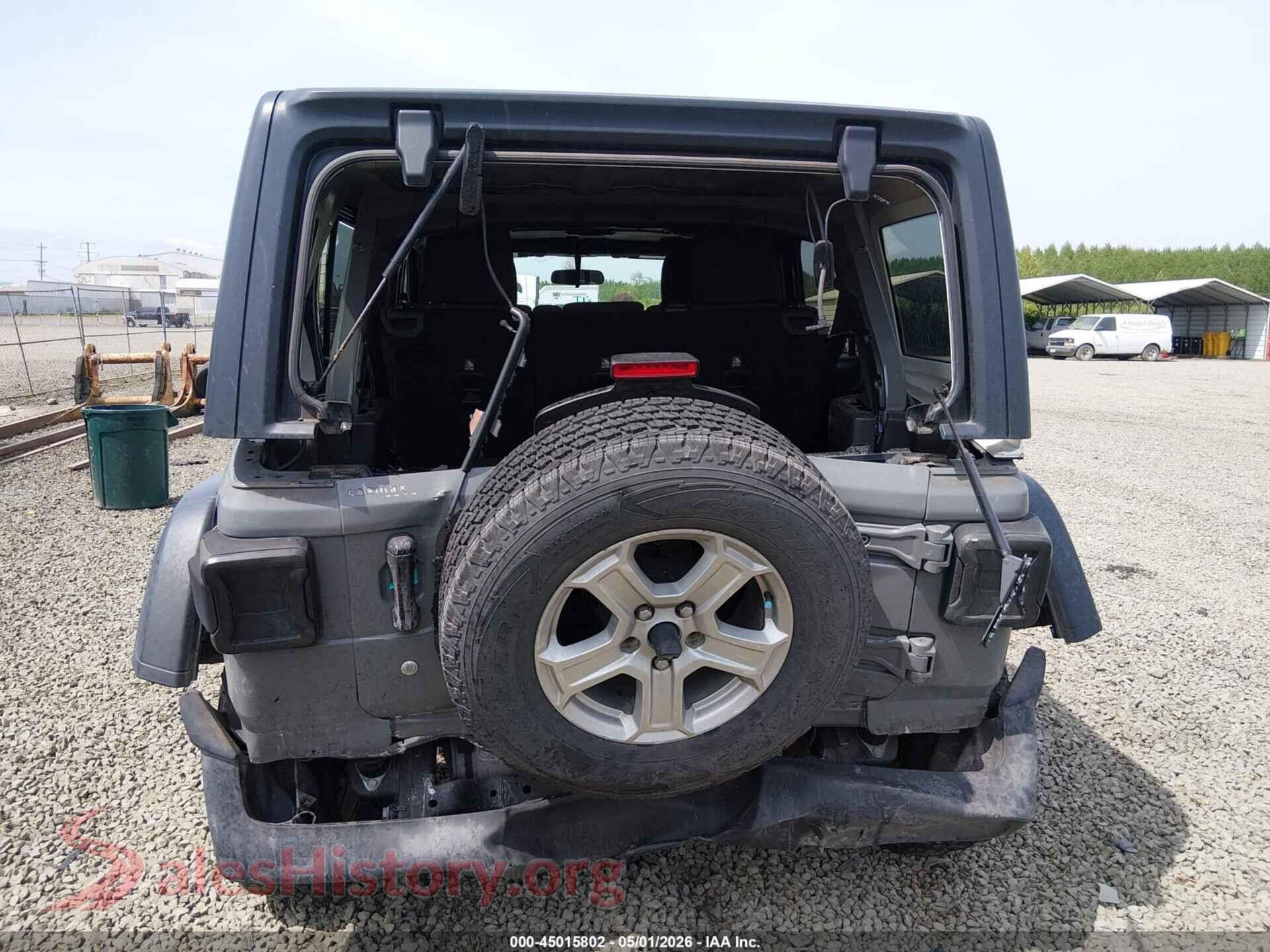2018 JEEP WRANGLER UNLIMITED VIN 1C4HJXDN2JW203551, rear passenger side