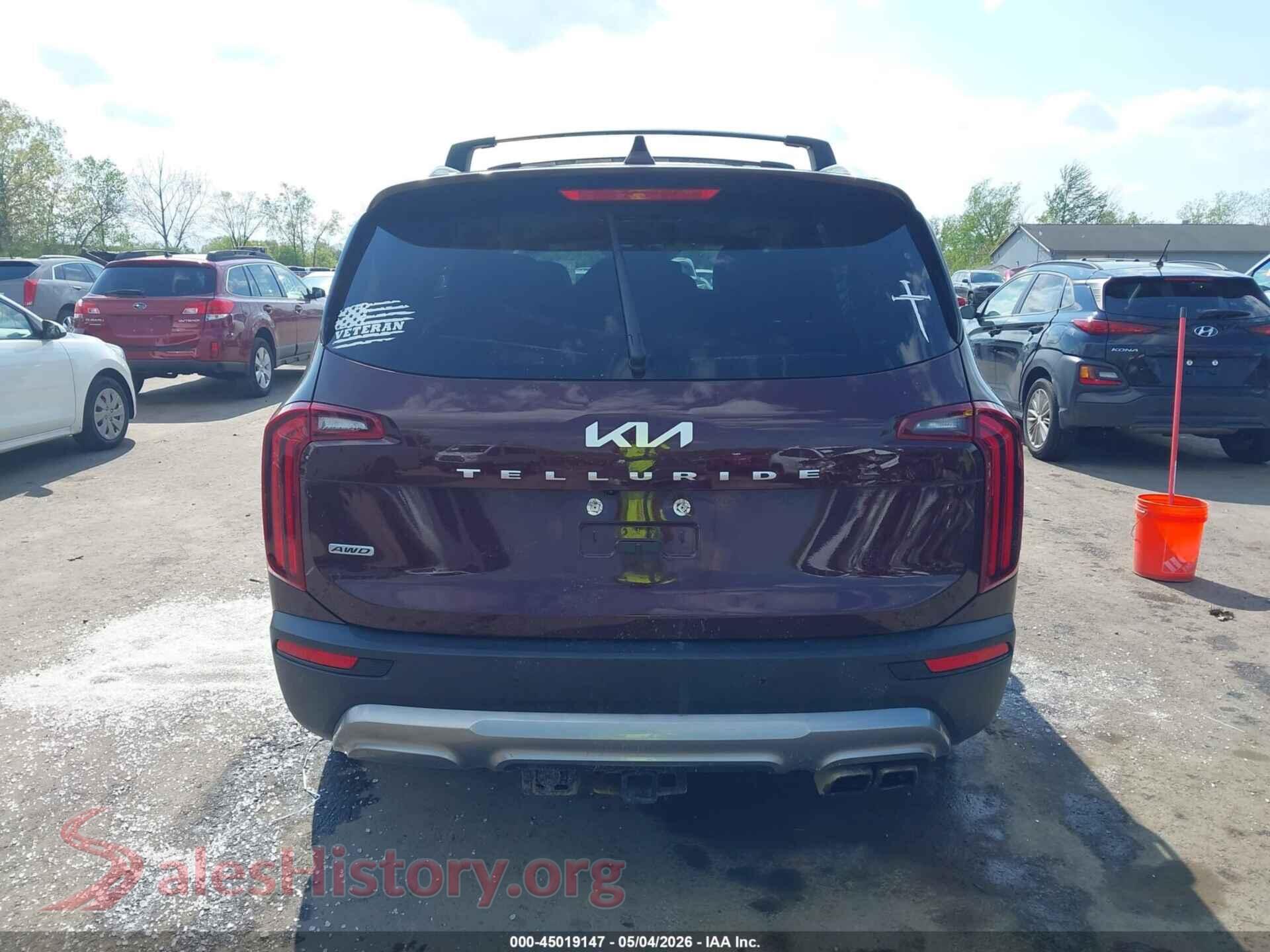 2022 KIA TELLURIDE VIN 5XYP3DHC3NG221153, auction photo 16