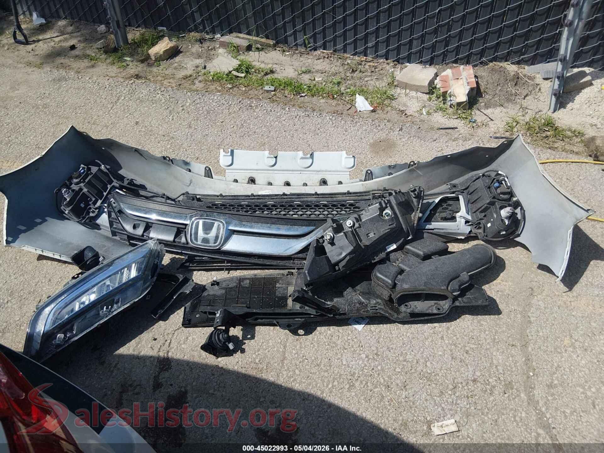 2019 HONDA ODYSSEY VIN 5FNRL6H94KB073686, damage close-up