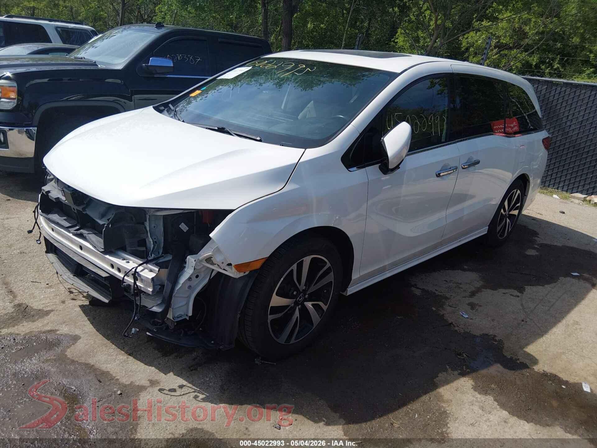 2019 HONDA ODYSSEY VIN 5FNRL6H94KB073686, front view
