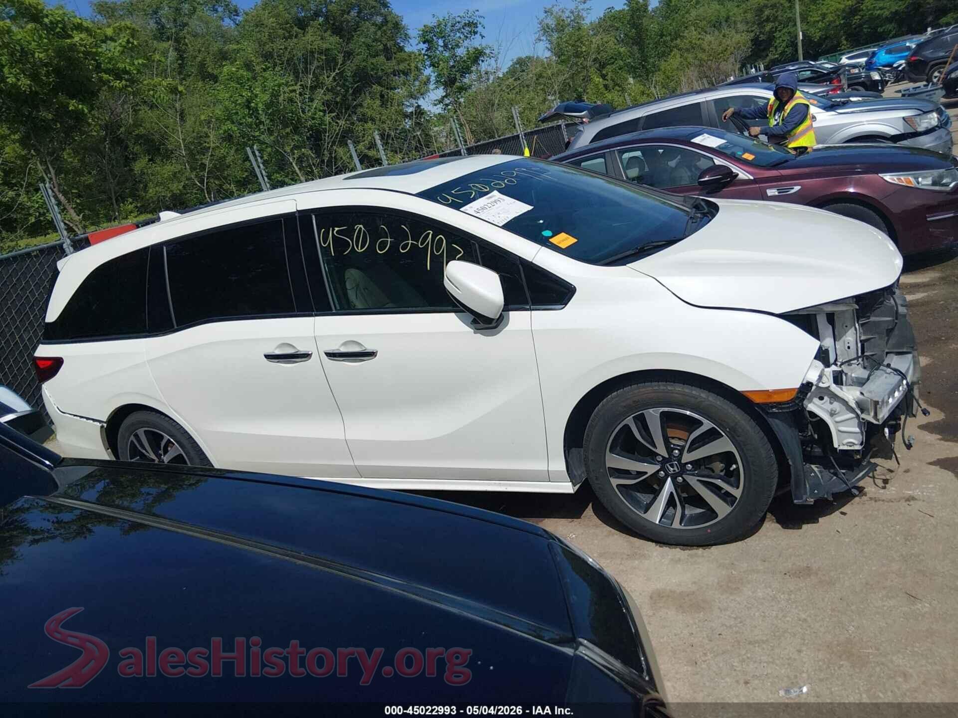 2019 HONDA ODYSSEY VIN 5FNRL6H94KB073686, auction photo 14