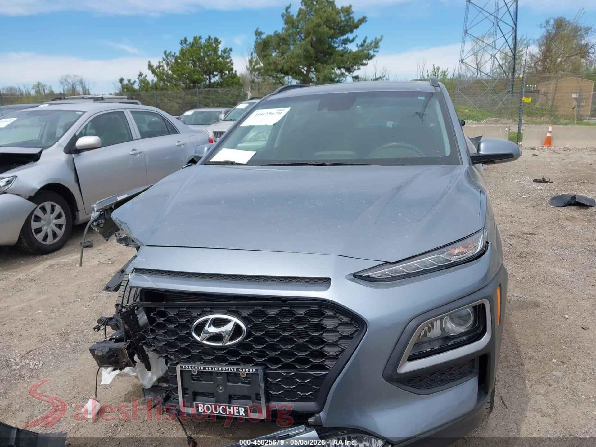 2019 HYUNDAI KONA VIN KM8K62AA6KU366756, damage close-up