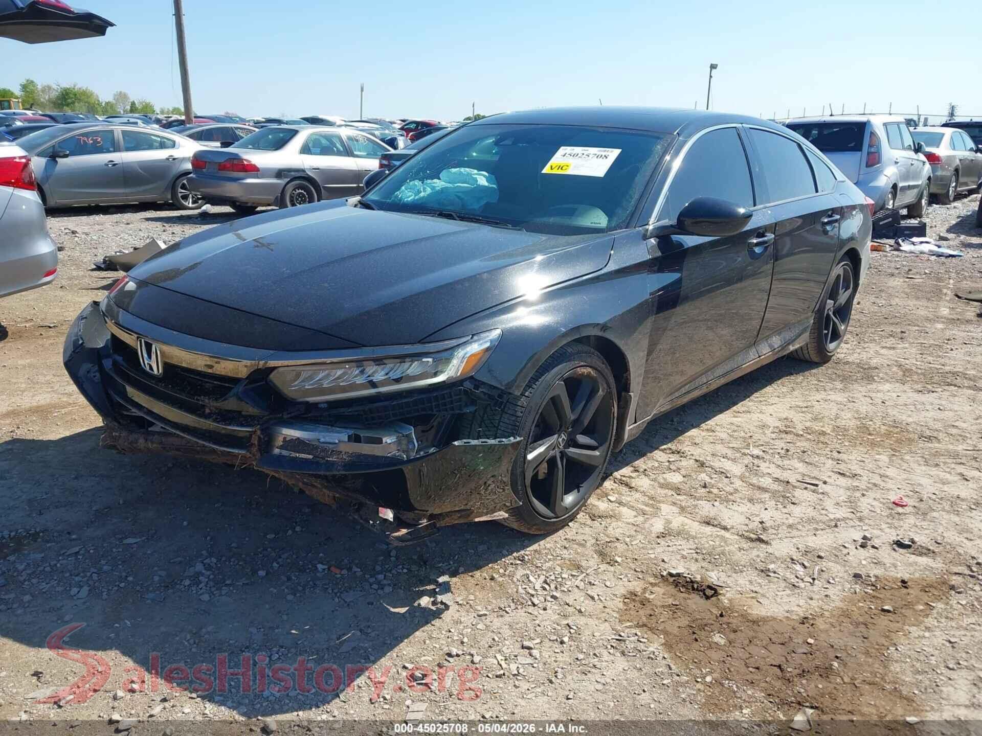 2021 HONDA ACCORD VIN 1HGCV2F36MA034022, front view