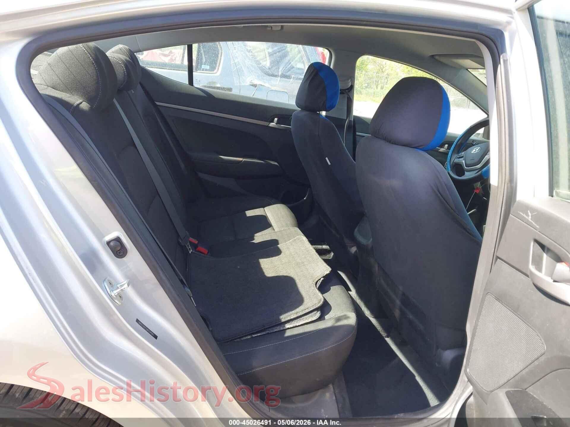 2018 HYUNDAI ELANTRA VIN 5NPD74LF2JH334961, front passenger side