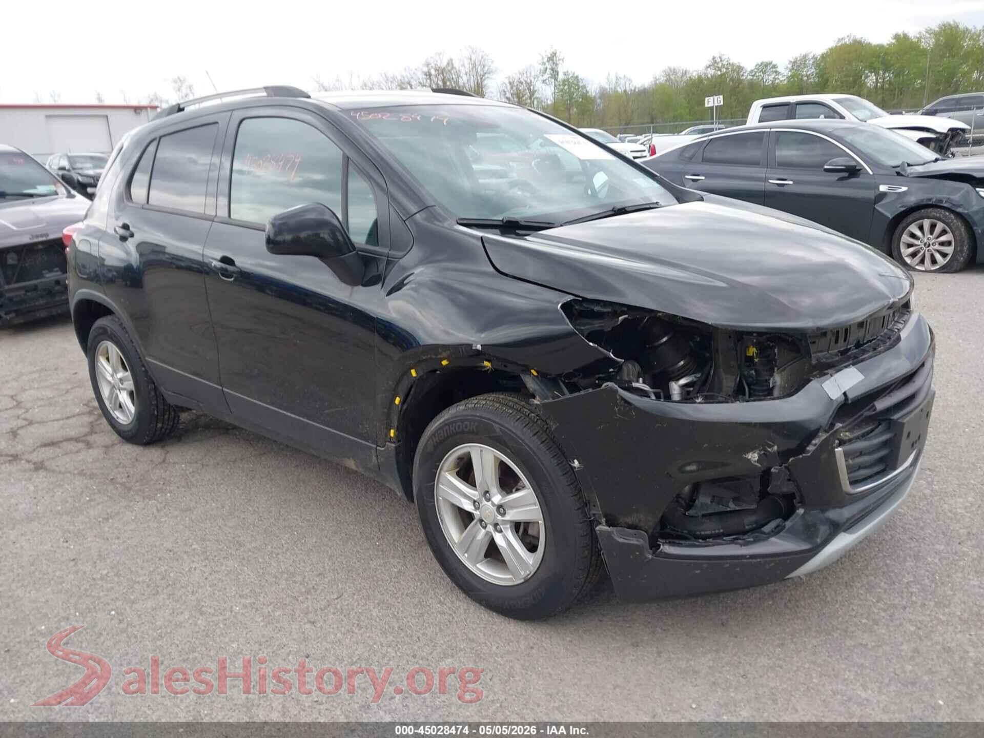 2022 CHEVROLET TRAX VIN KL7CJPSM6NB565364, auction photo