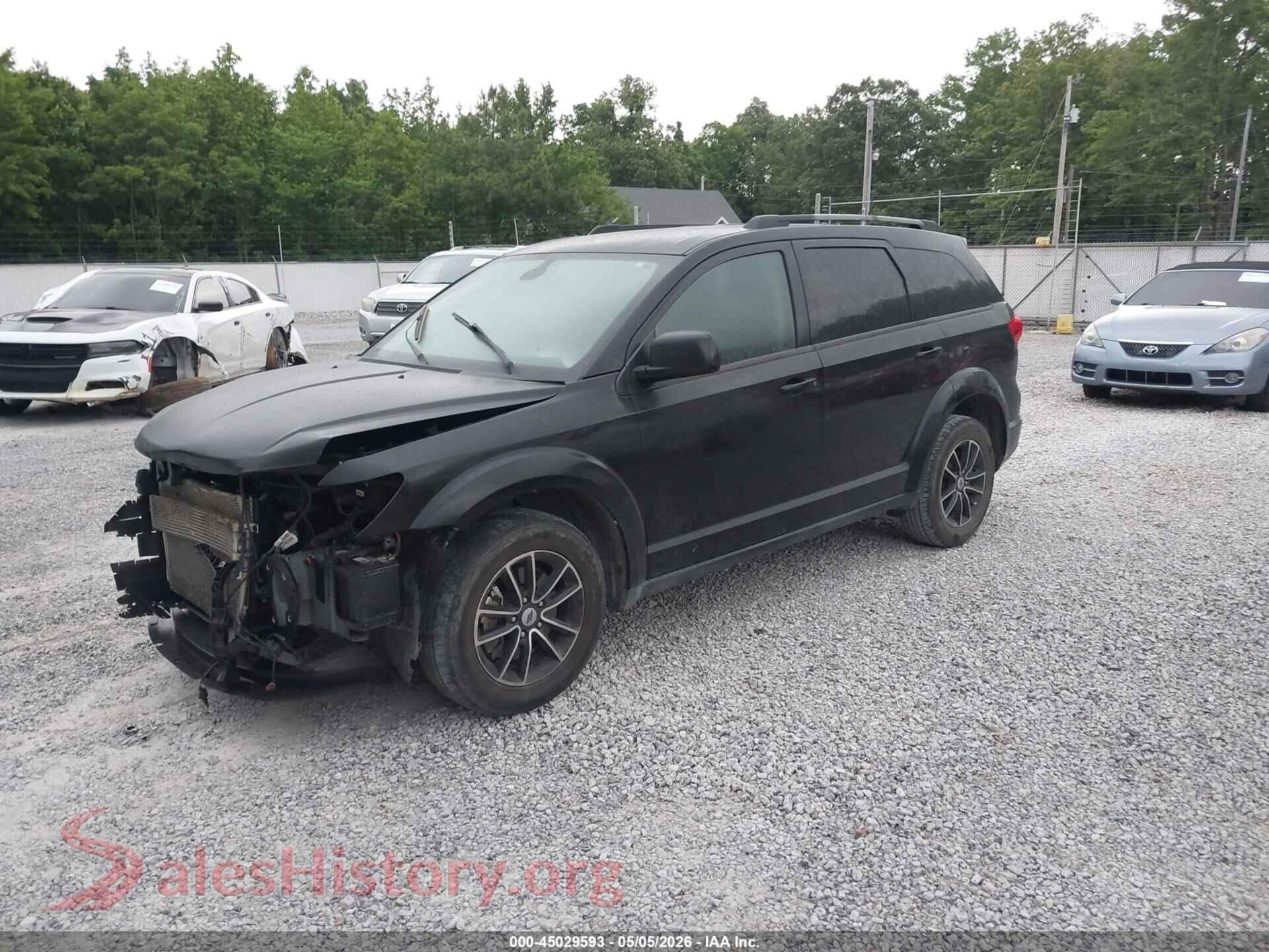 2019 DODGE JOURNEY VIN 3C4PDCBBXKT718938, front view