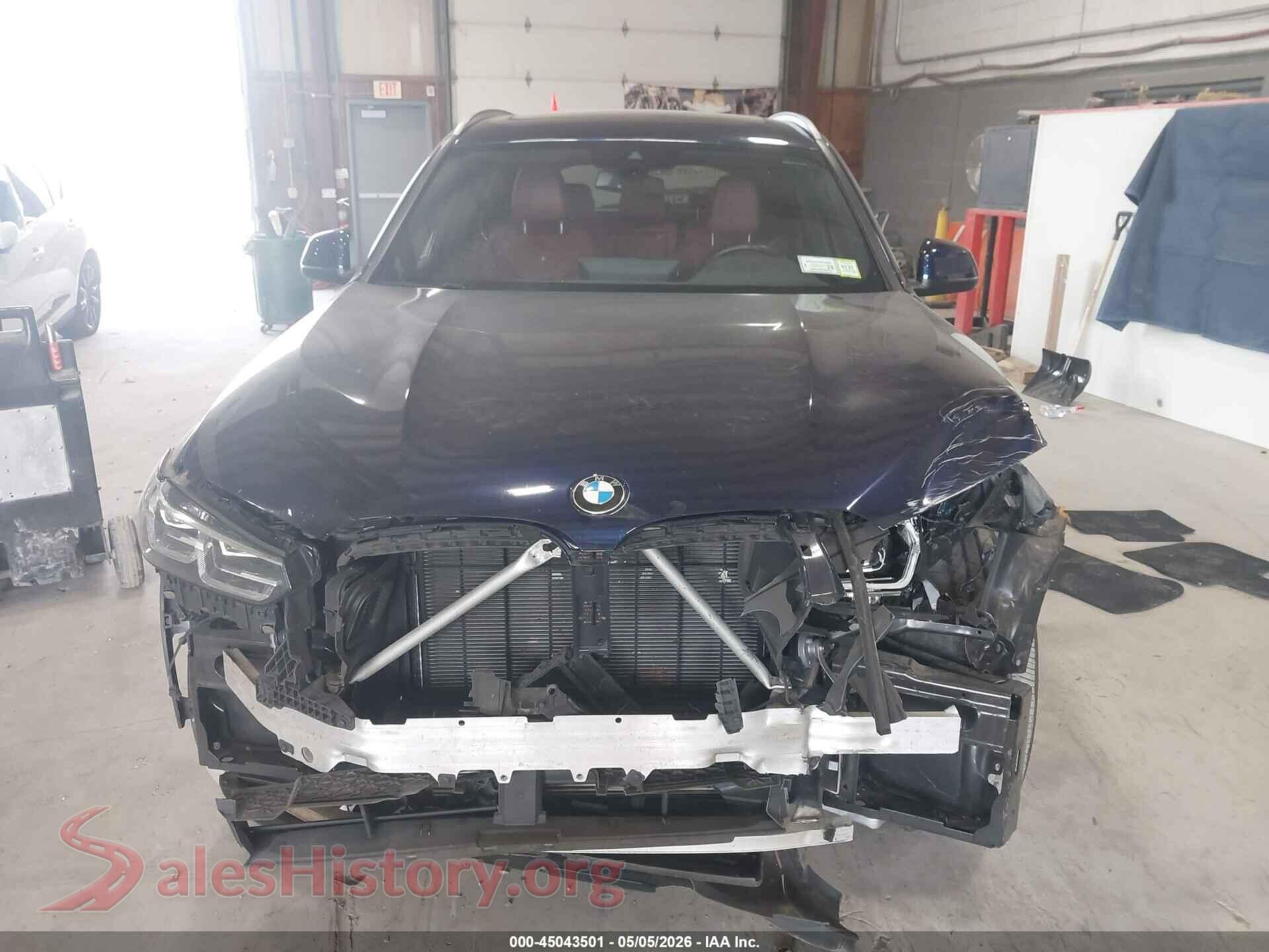 2023 BMW X3 VIN 5UX53DP07P9P84787, damage close-up