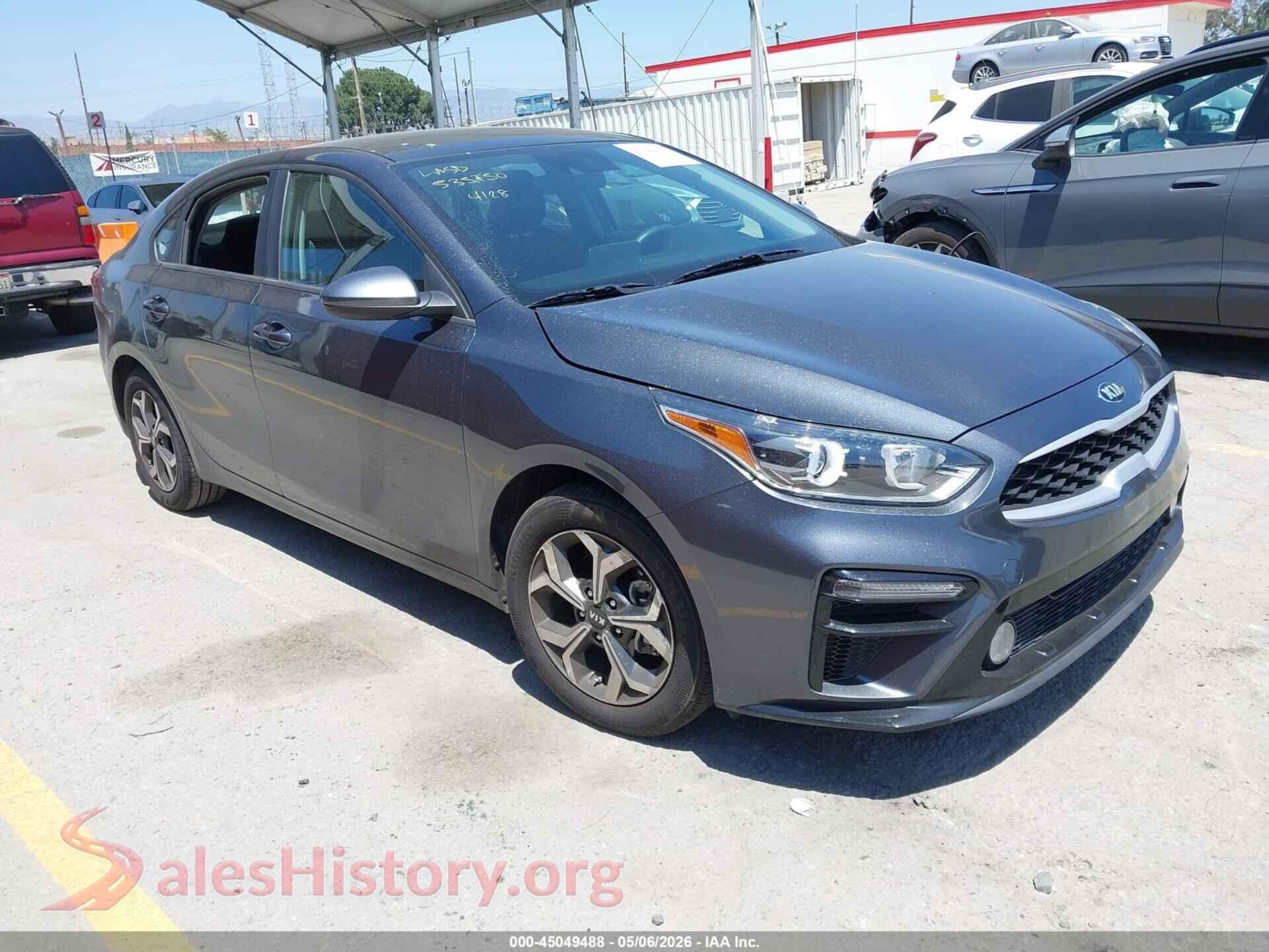 2021 KIA FORTE VIN 3KPF24ADXME408483, auction photo