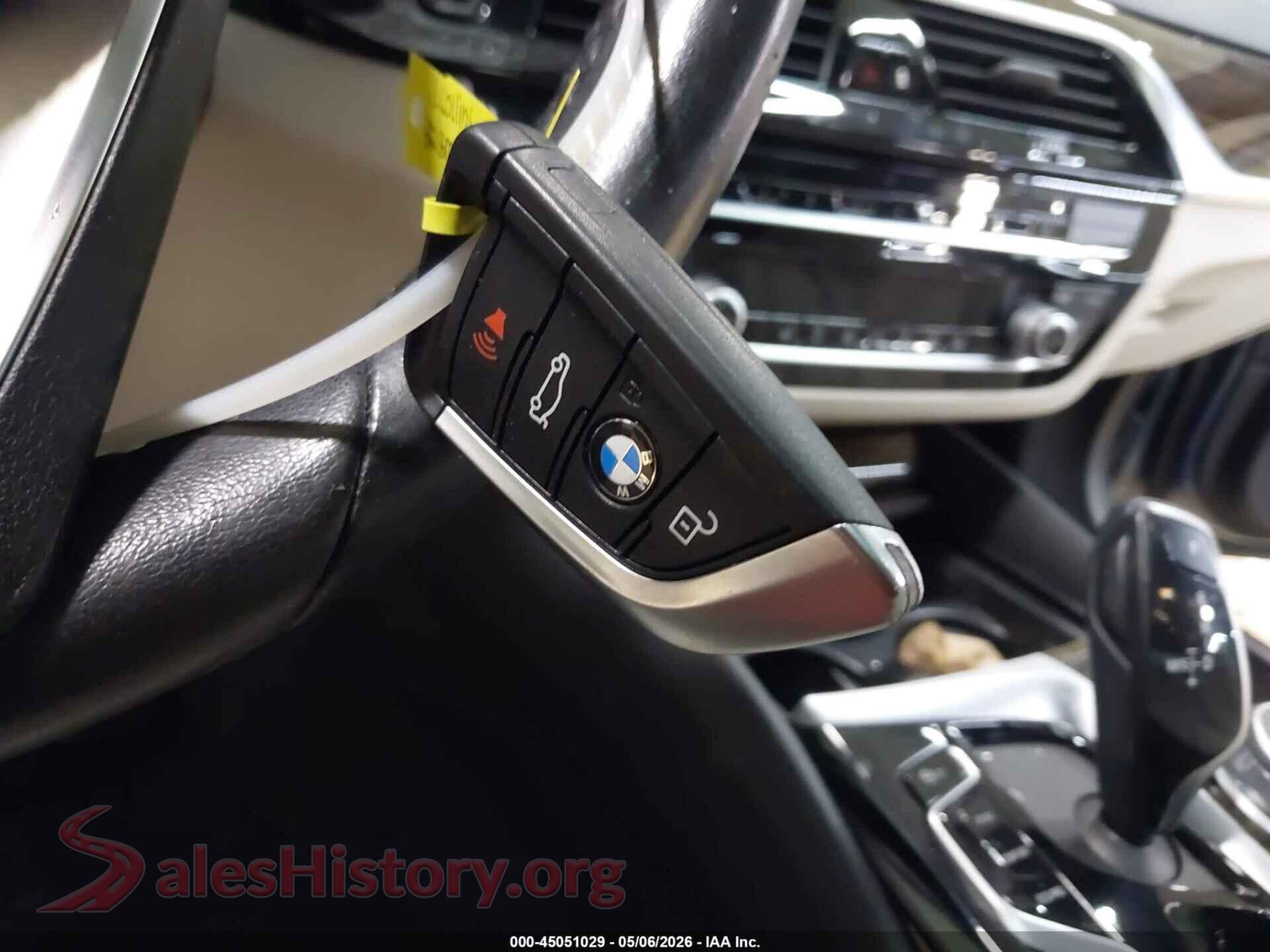 2022 BMW 530 VIN WBA13BJ06NWX44872, odometer mileage